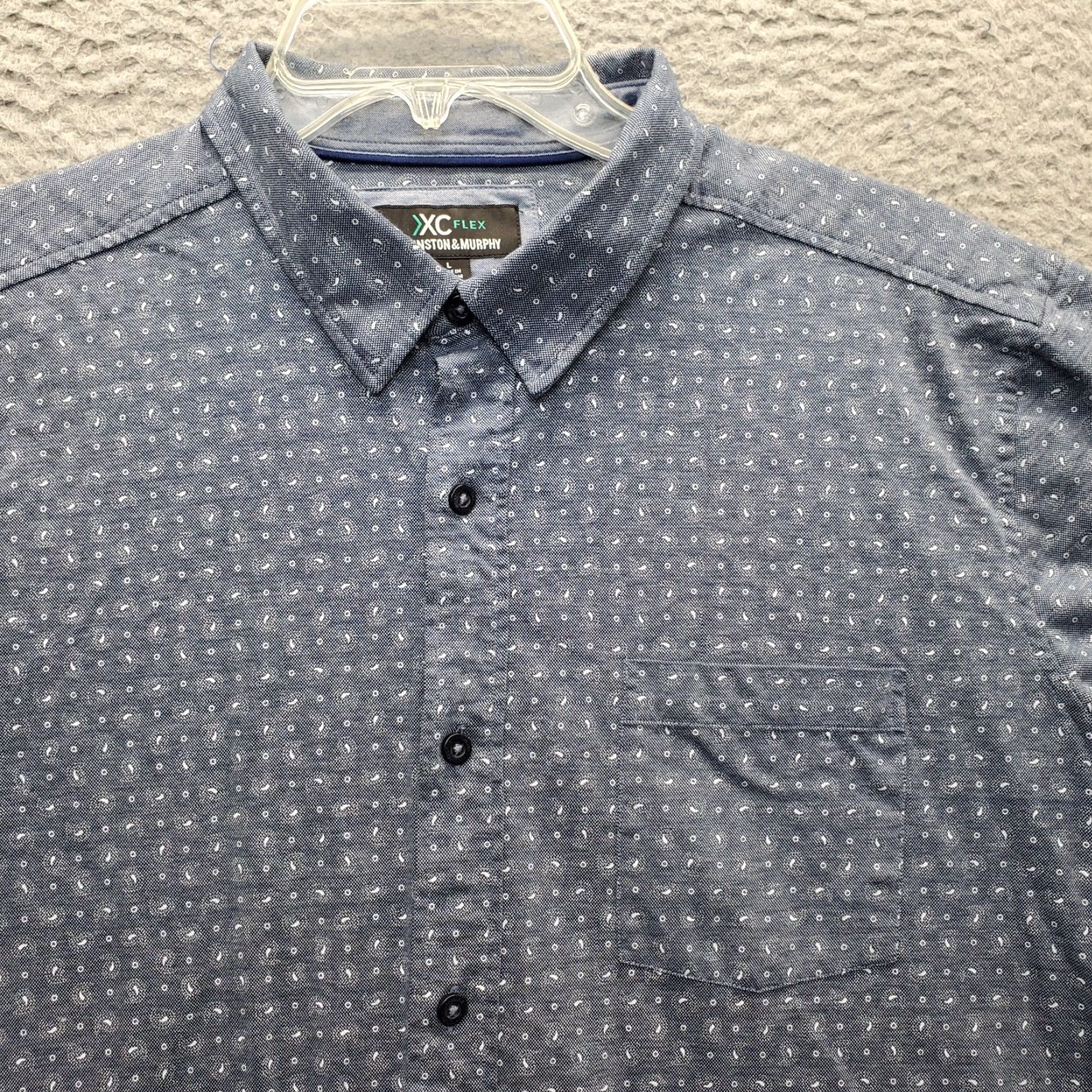 Johnston & Murphy Johnston & Murphy Shirt Mens Large Multicolor Short Sleeve Collared Button Up Size US L / EU 52-54 / 3 - 5 Thumbnail
