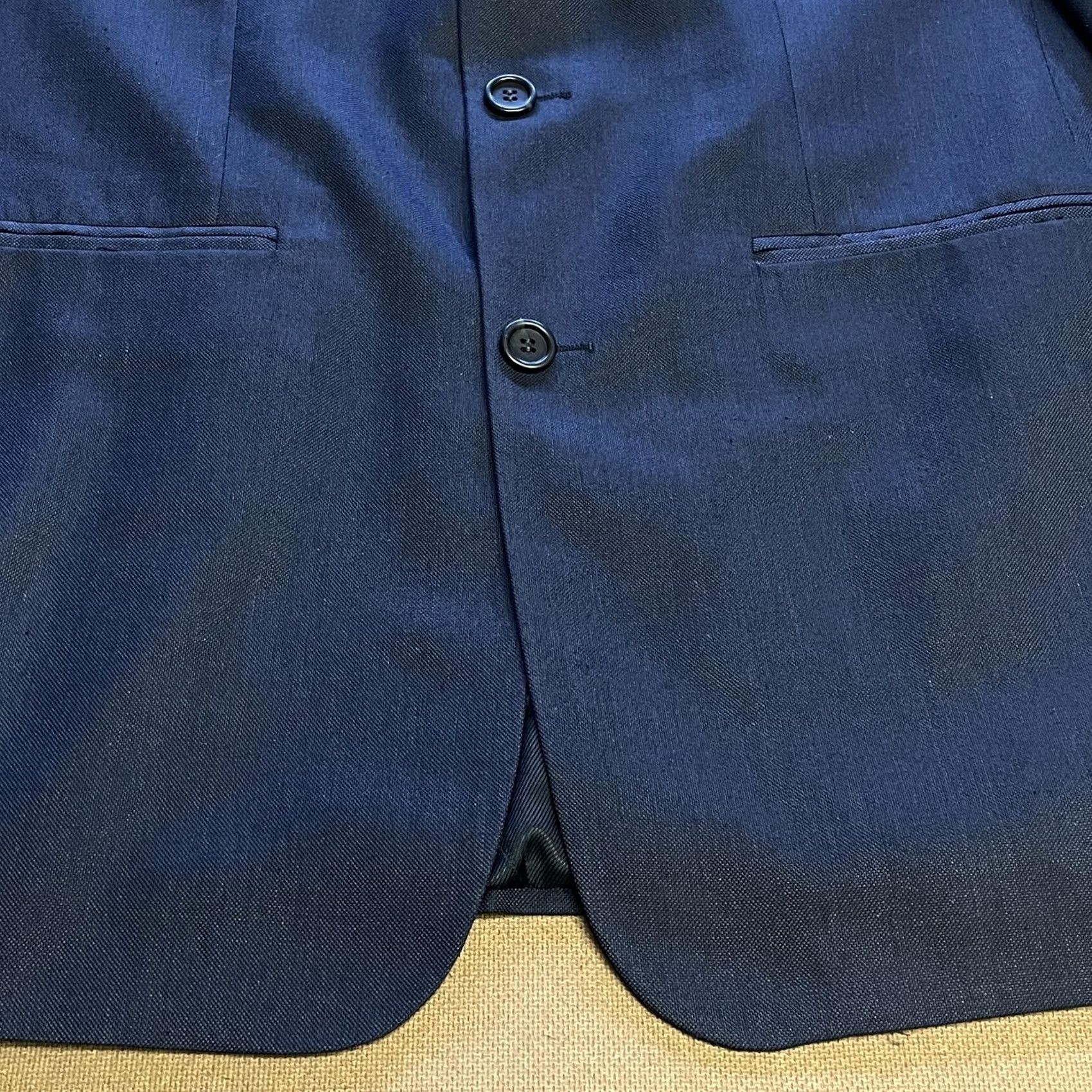 Bill Blass Bill Blass Blazer Mens 40 Long Blue Two Button Wool Suit Jacket Made USA Classic Size 40R - 3 Thumbnail