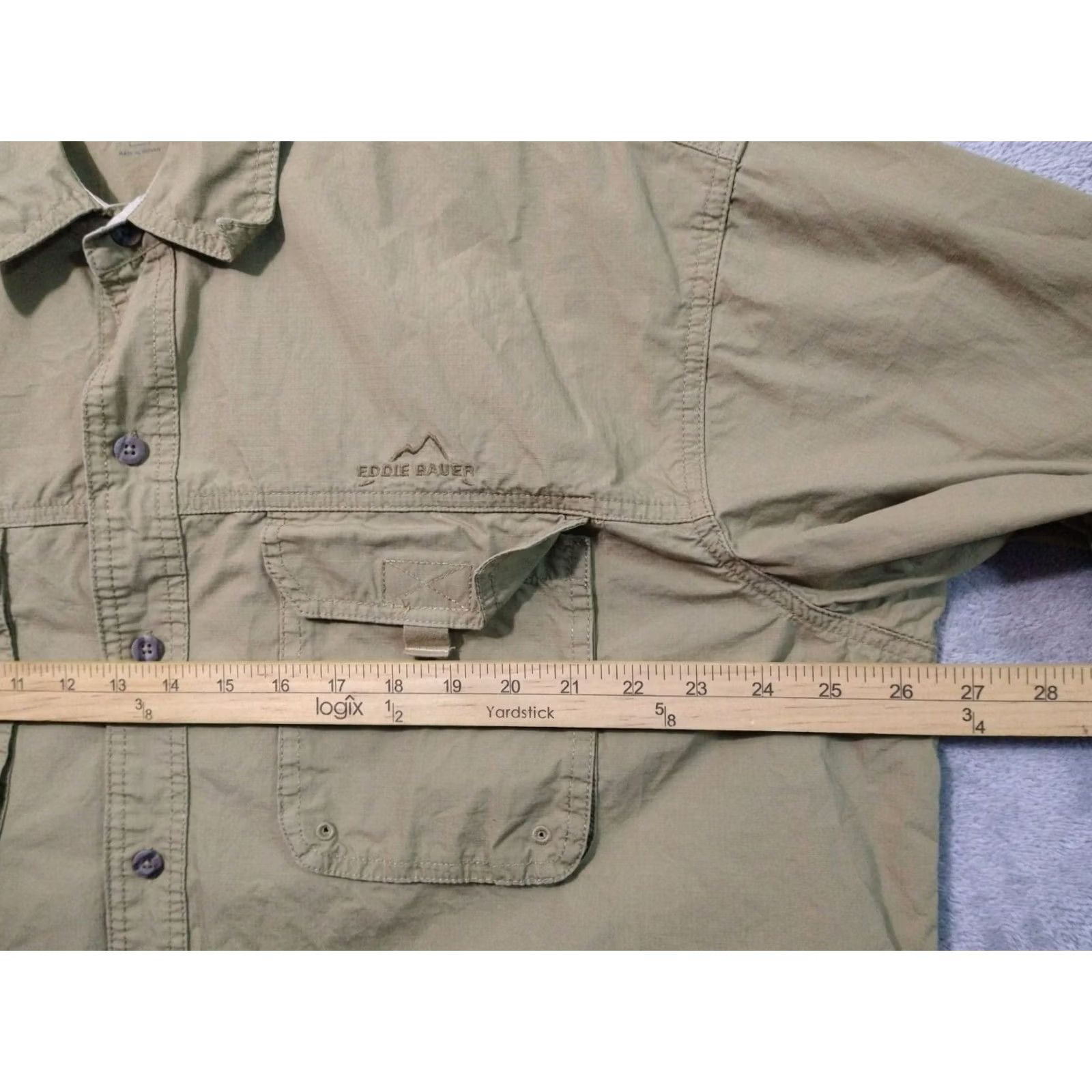 Eddie Bauer Eddie Bauer Shirt Mens XL Green Safari Short Sleeve Ripstop Pockets Cotton Size US XL / EU 56 / 4 - 4 Thumbnail