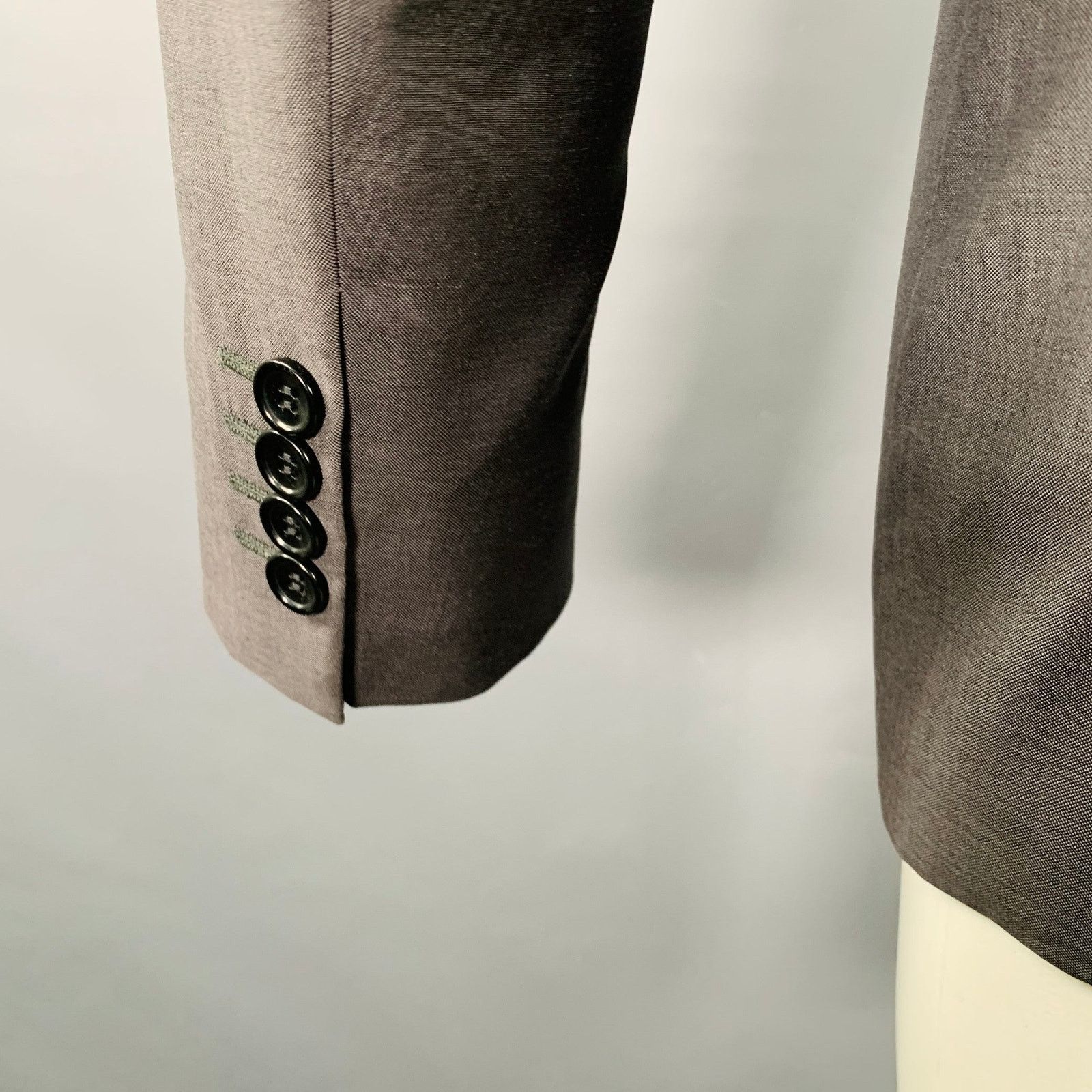 Paul Smith Size 38 Grey Wool Mohair Single Breasted Sport Coat Size 38R - 4 Thumbnail