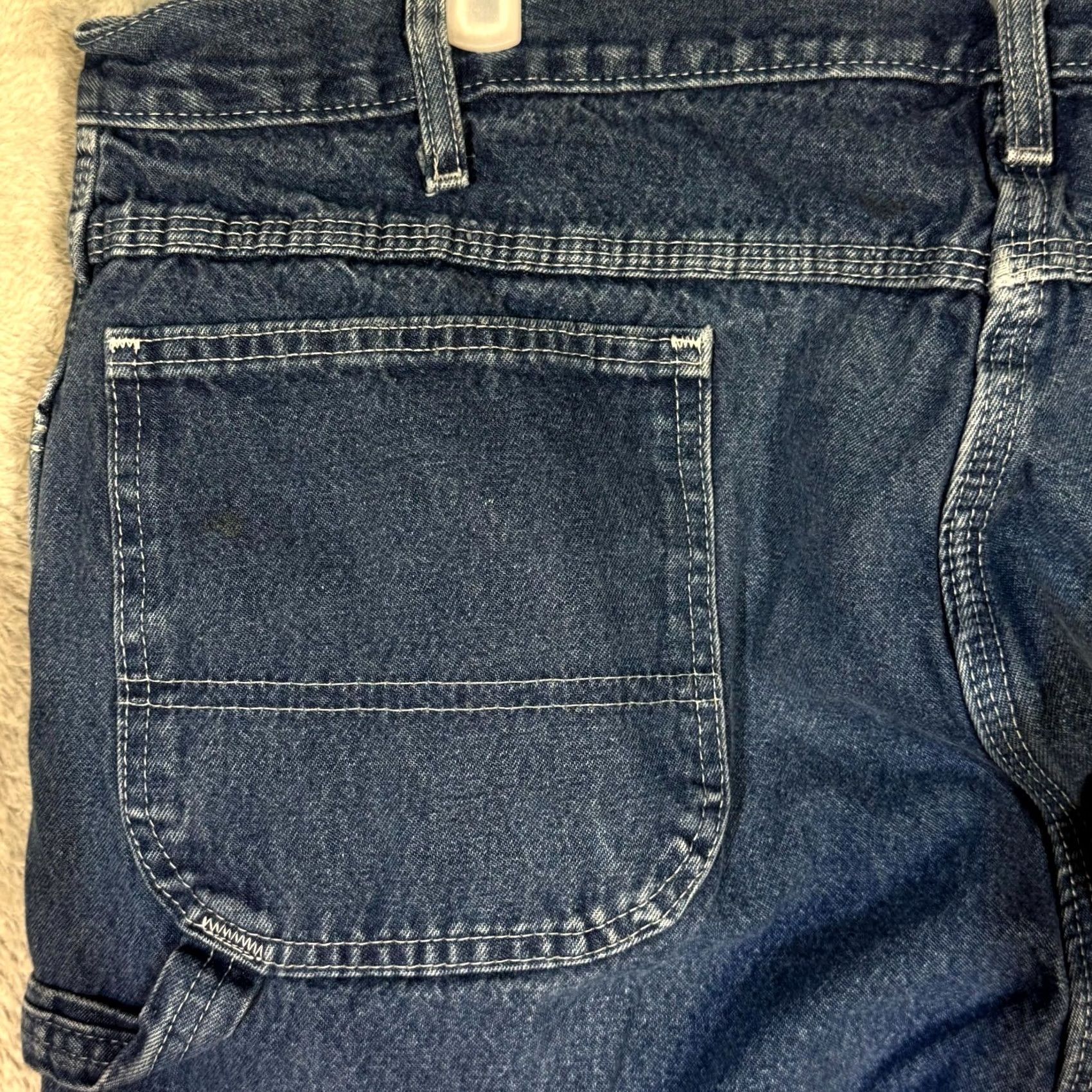 Dickies Dickies Carpenter Jeans Mens 42x34 Blue Denim Relaxed Fit Straight Leg Jeans Mens 42 x 34 Blue Denim Size US 42 / EU 58 - 7 Thumbnail