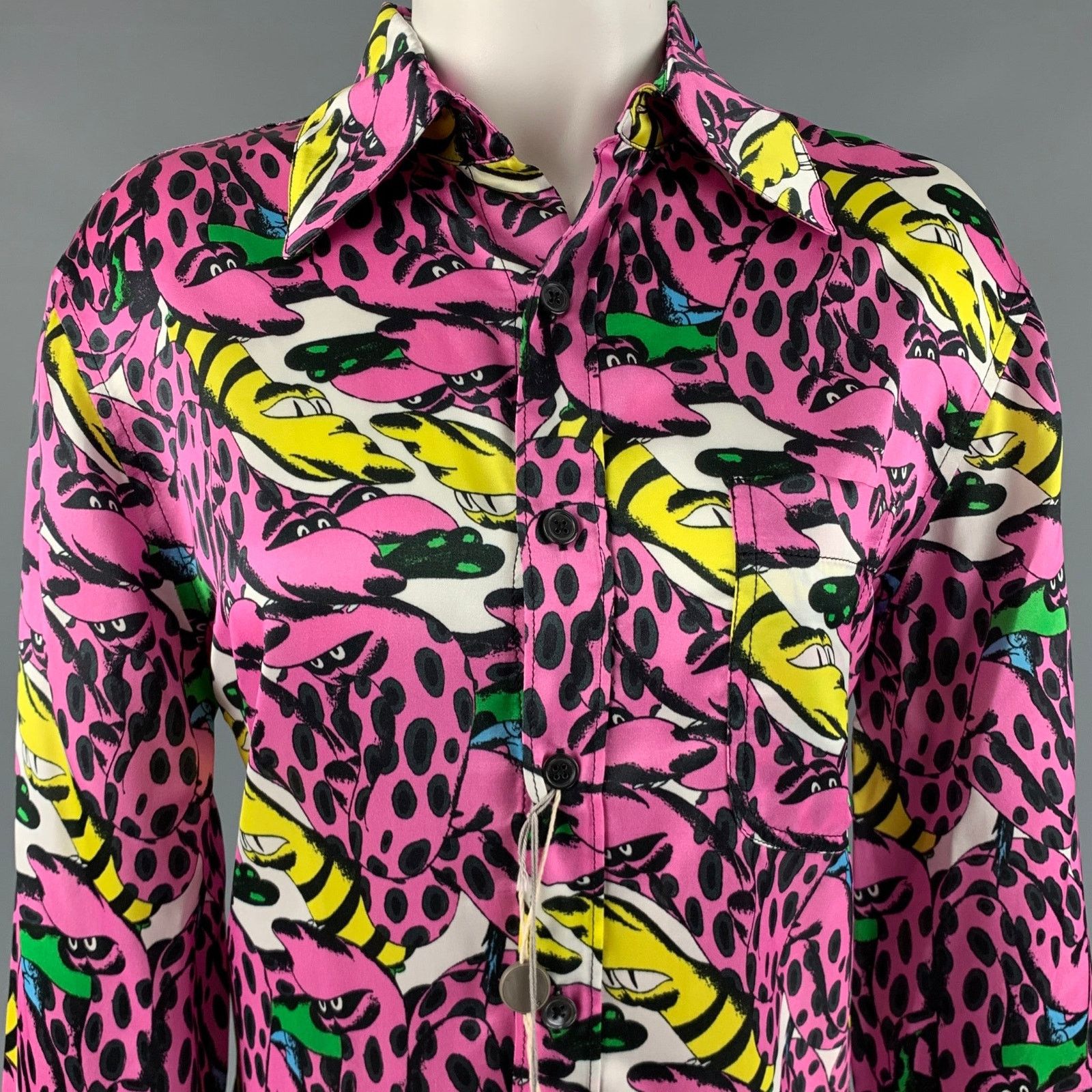 Marni MARNI Size S Pink Multi-Color Viscose Print Button Up Shirt Size S / US 4 / IT 40 - 2 Thumbnail