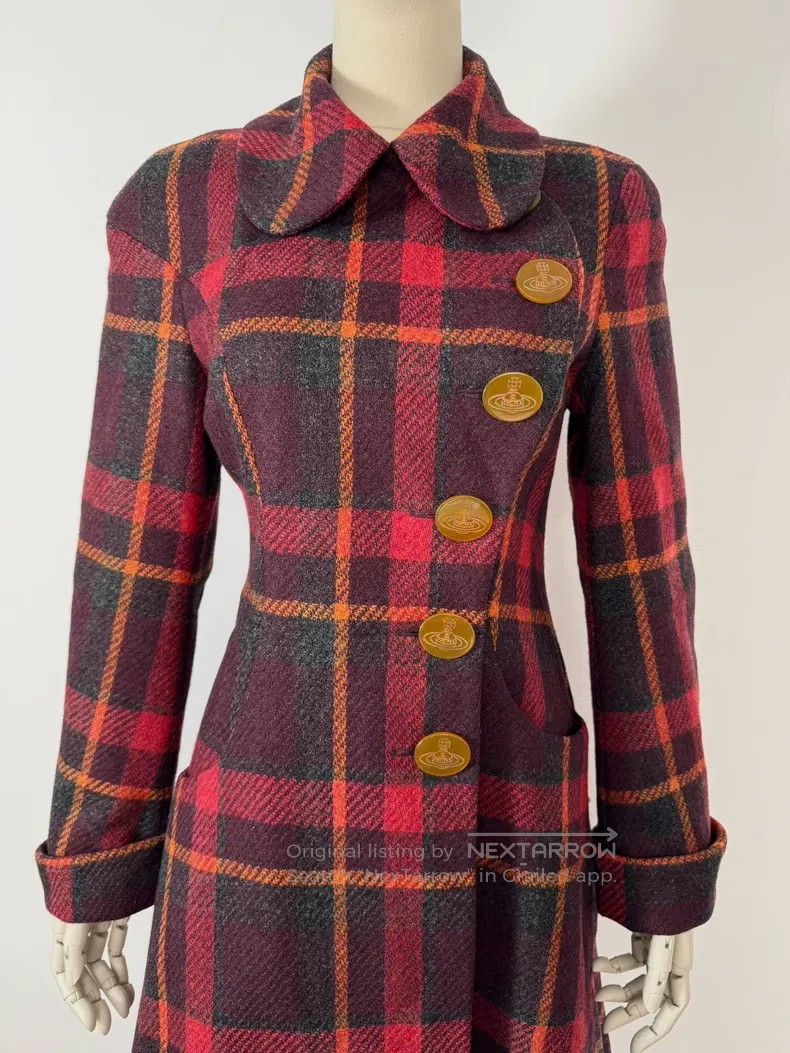 Vivienne Westwood Vivienne Westwood Wool Plaid Asymmetric Tweed Coat Size XS / US 0-2 / IT 36-38 - 7 Thumbnail