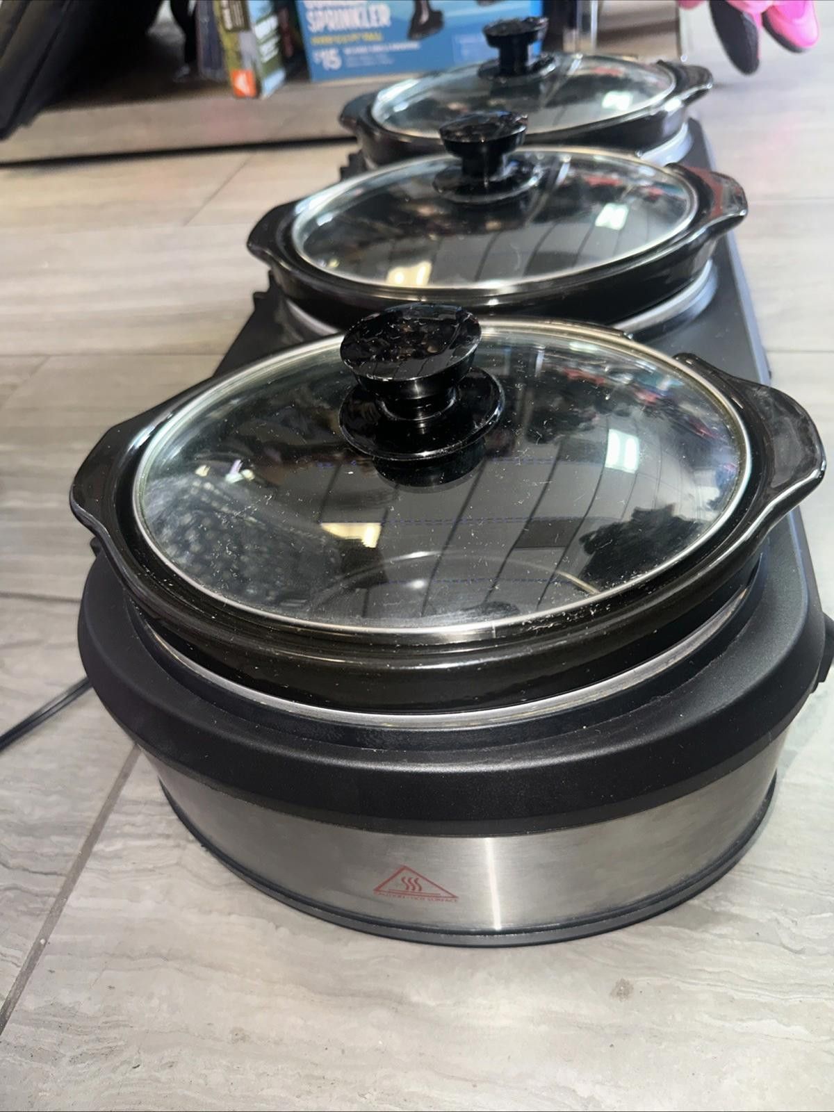 Other Frigidaire 2.5 Quart Three Pot Slow Cooker Stainless Steel Size ONE SIZE - 6 Thumbnail