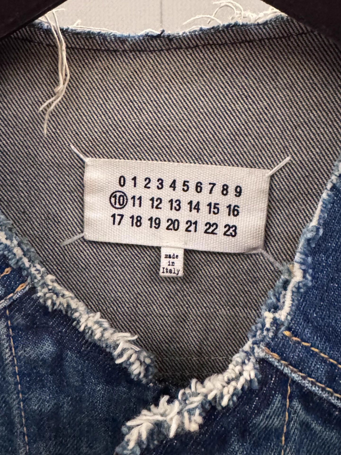 Maison Margiela MM Collarless Colorblocked Washed Denim Jkt Wang Yibo Size US M / EU 48-50 / 2 - 3 Thumbnail