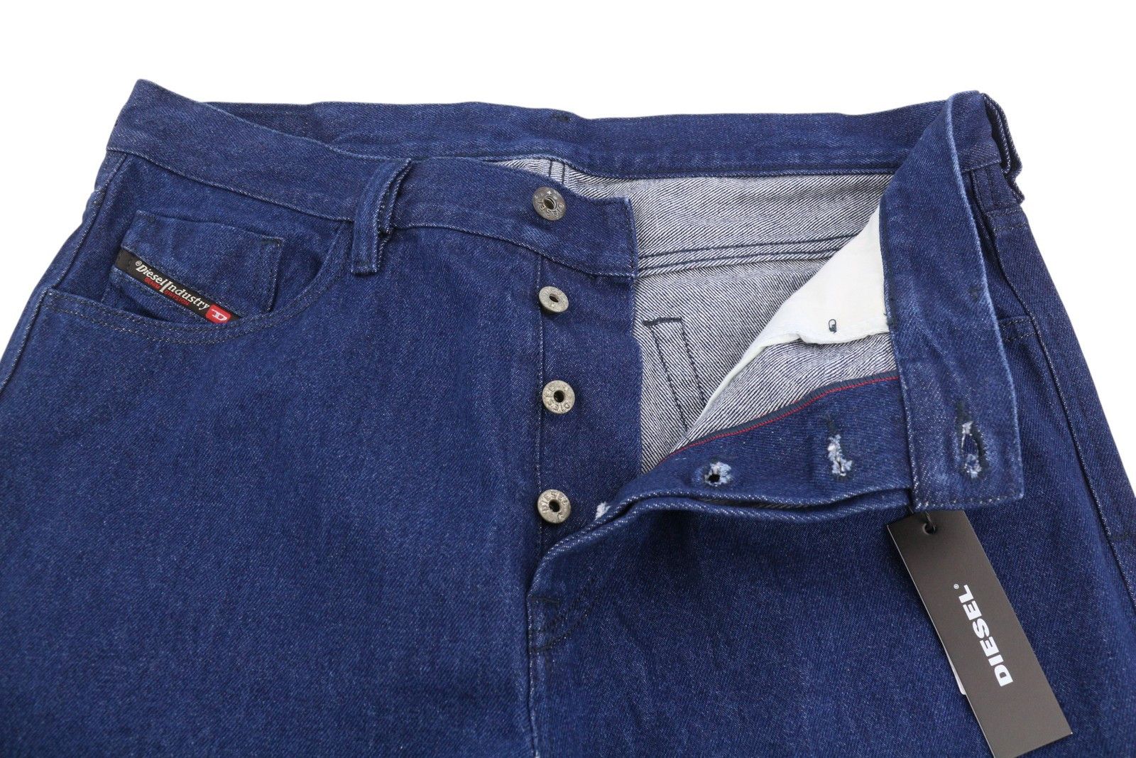 Diesel MHARKY 0078F W34 Dark Blue Tapered Button Fly Jeans 89057 Size US 34 / EU 50 - 5 Thumbnail