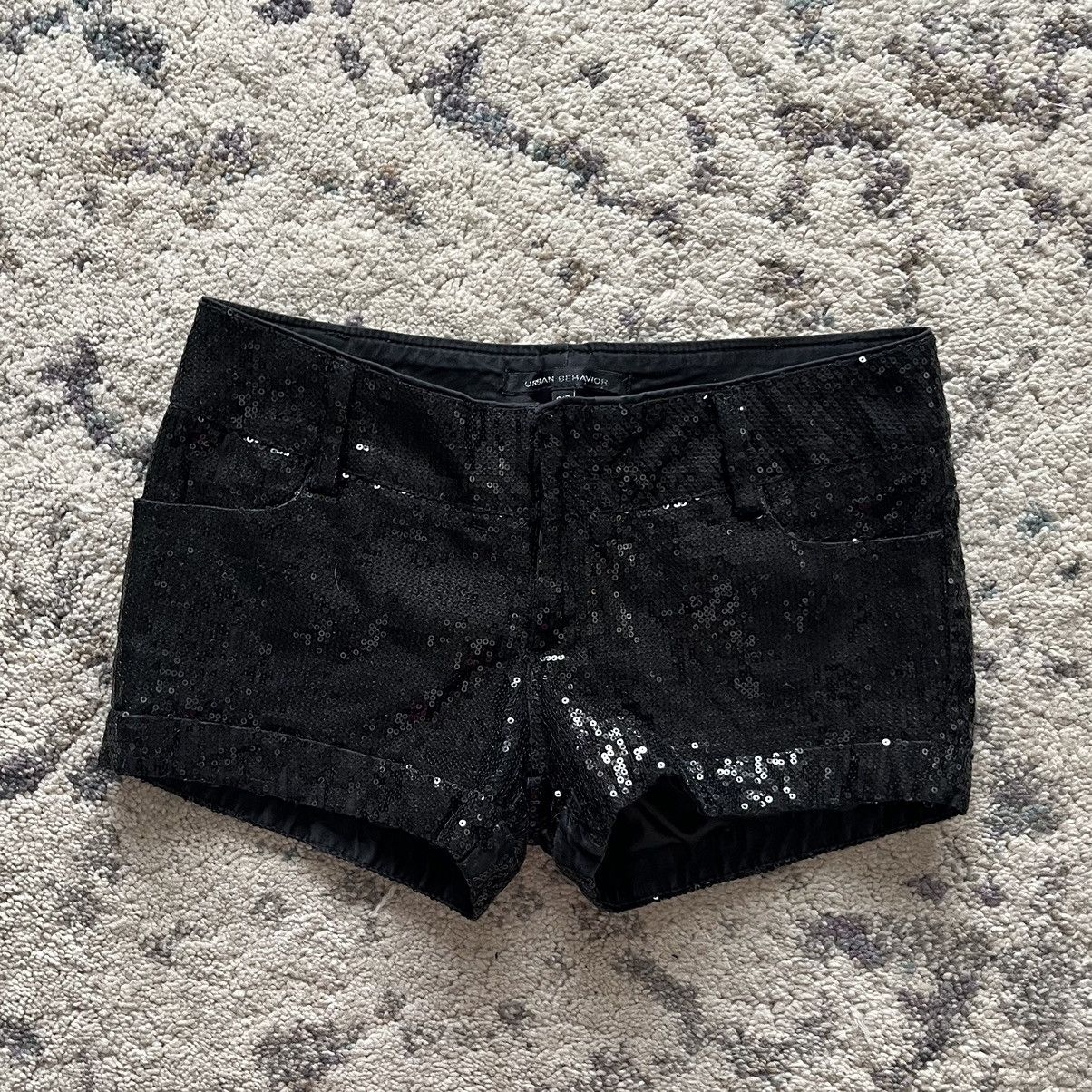 Vintage Vintage Sequin Mini Shorts Size 27" / US 4 / IT 40 - 1 Thumbnail