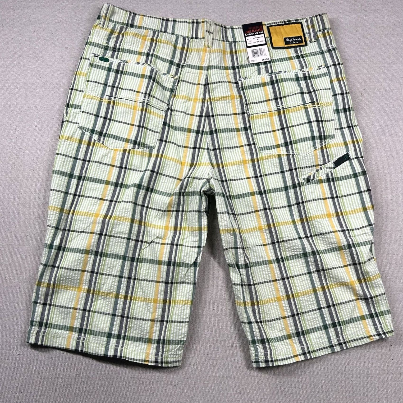 Pepe Jeans Pepe Jeans London Shorts Mens 42 Seersucker Plaid Bermuda Hip Hop 90s Boys Mens Size US 42 / EU 58 - 2 Thumbnail