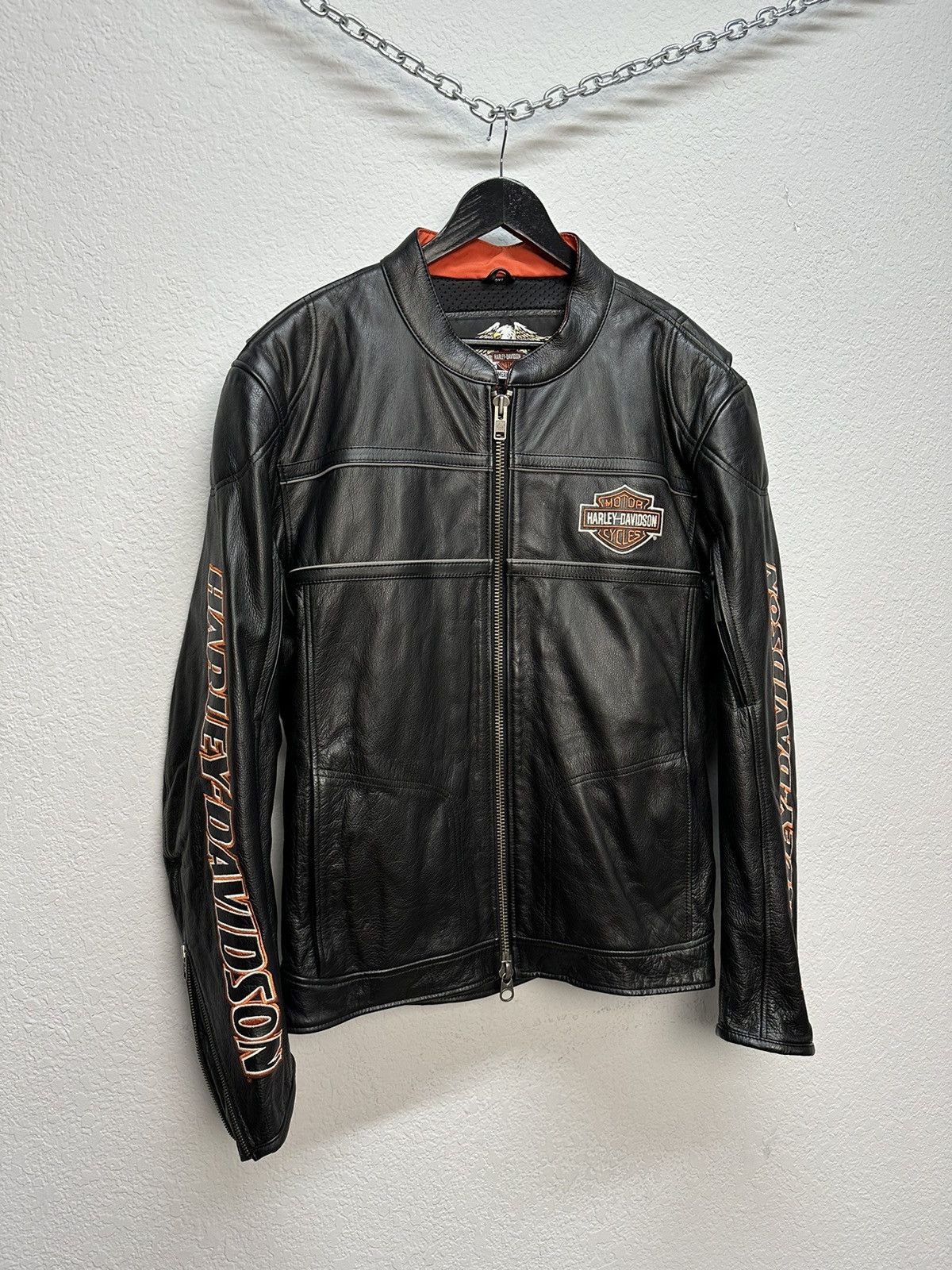 Vintage Vintage Harley-Davidson Leather Jacket Motorcycle Big Logo Size US XL / EU 56 / 4 - 6 Thumbnail