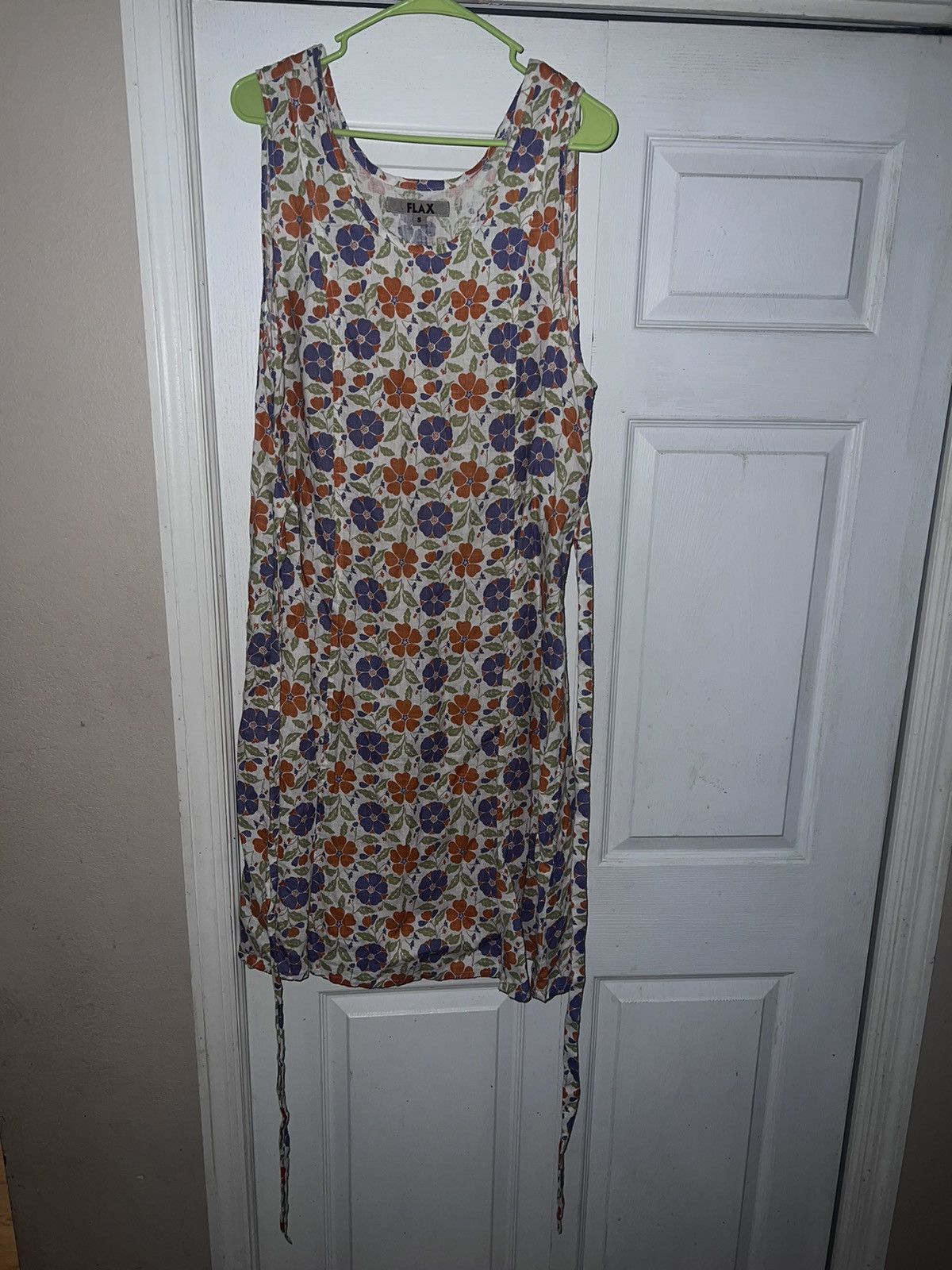 FLAX linen floral midi dress