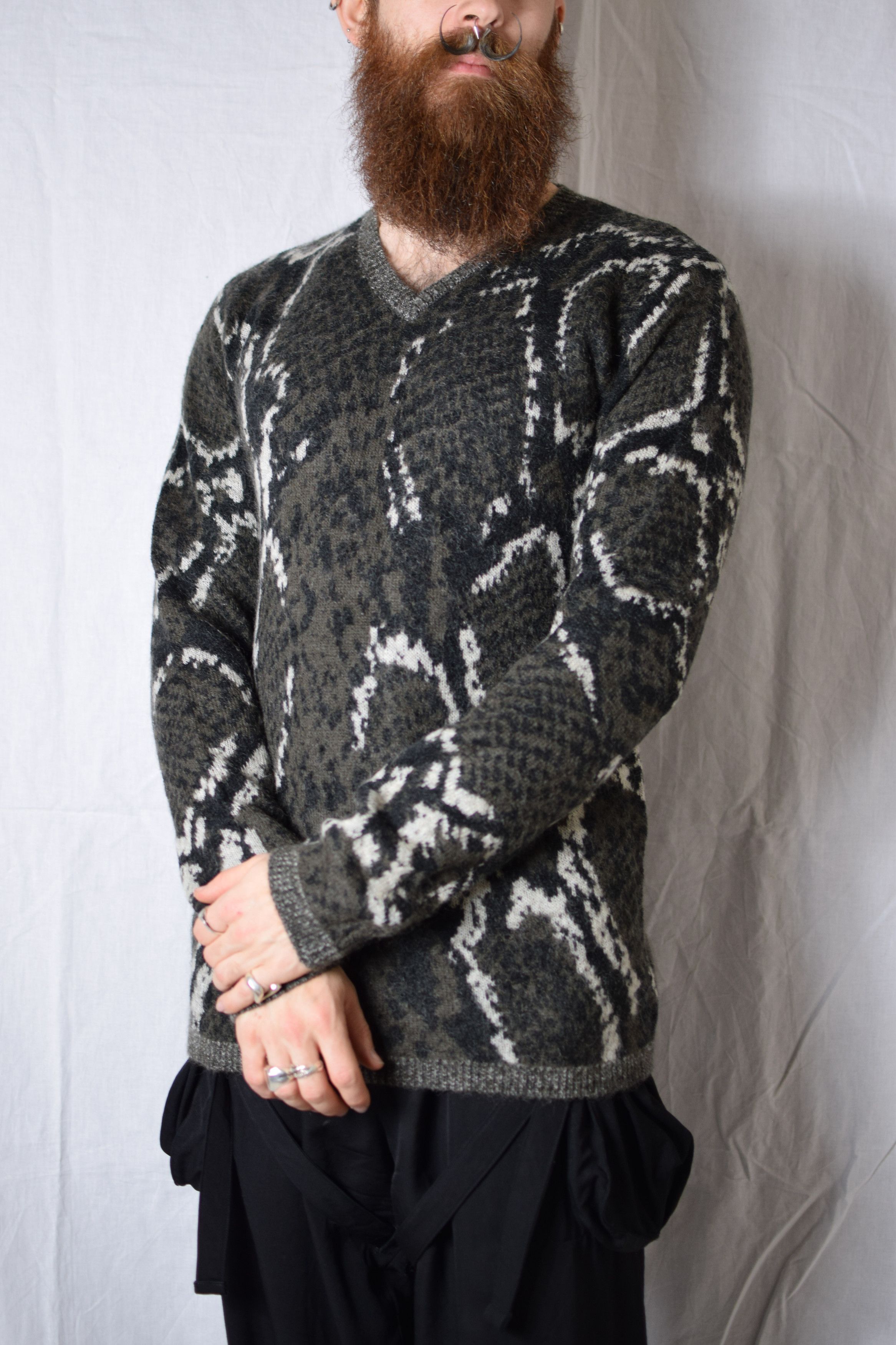 Yohji Yamamoto YYPH AW13 Python Pattern Knit - HQ-K03-173 Size US L / EU 52-54 / 3 - 1 Thumbnail