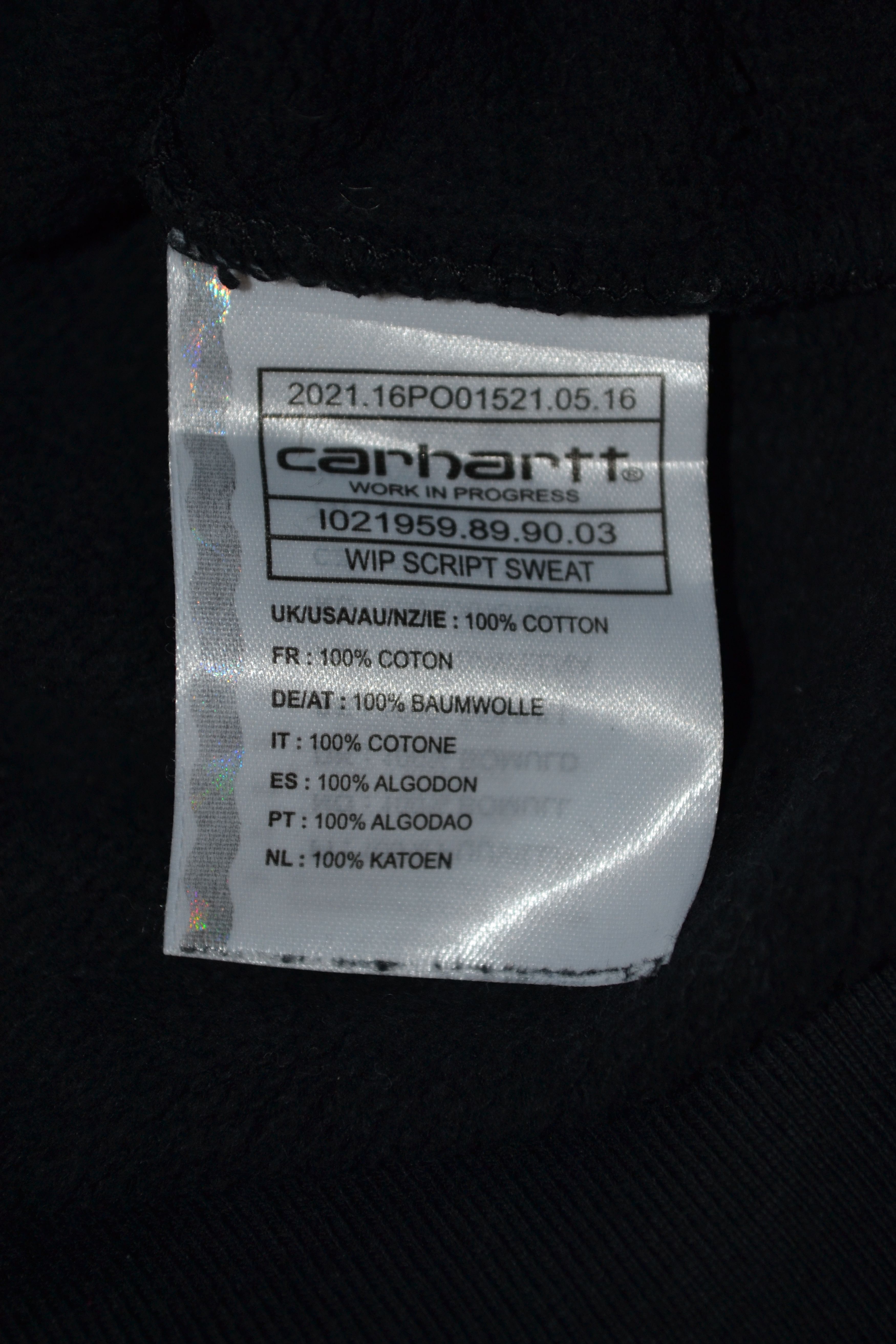 Carhartt Carhartt WIP Black Logo Sweatshirt | Men's Jumper Size S Size US S / EU 44-46 / 1 - 8 Thumbnail