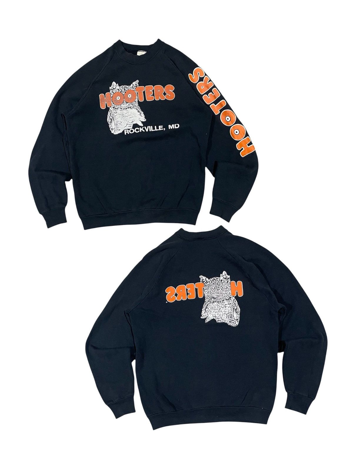 Vintage 90s HOOTERS ROCKVILLE,MD SPELLOUT SWEATSHIRT DISTRESSED Size US M / EU 48-50 / 2 - 1 Thumbnail