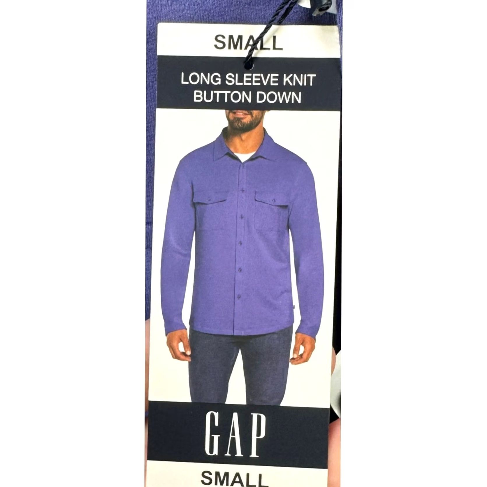 Gap VINTAGE Gap Shirt Button Up Mens Small Blue Knit Flap Pockets Long Sleeve Stretch NEW Size US S / EU 44-46 / 1 - 7 Thumbnail