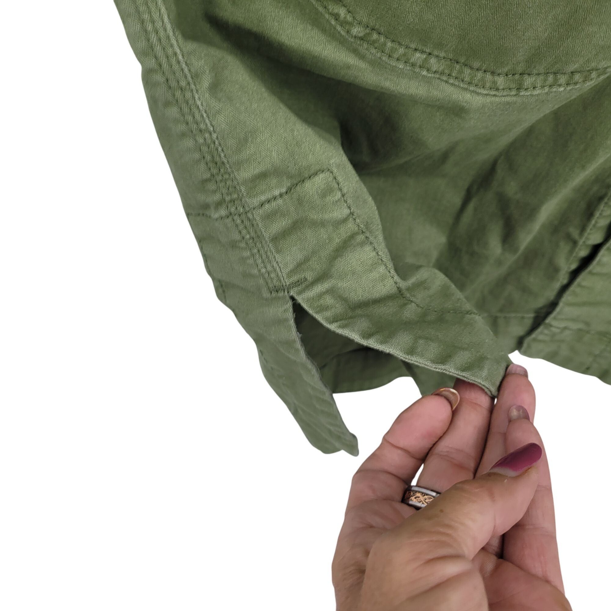 Lee Vtg Lee Workwear Army Green Pinafore Denim Utility Shirt Dre Size L / US 10 / IT 46 - 6 Thumbnail