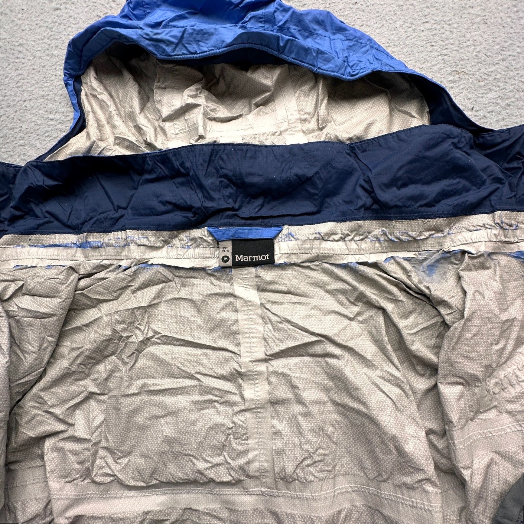 Marmot Marmot Blue Windbreaker Jacket Women Medium Full Zip Hooded Windbreaker F1027-1-MBD Size M / US 6-8 / IT 42-44 - 6 Thumbnail