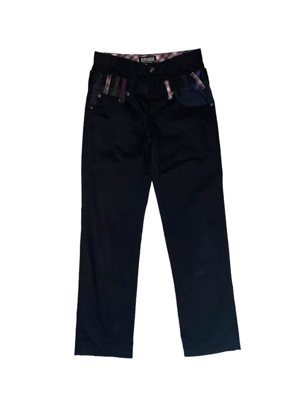 Hysteric Glamour Japanese Nylaus Explosion Double Waist Pant Super Black Size US 29 - 1 Thumbnail