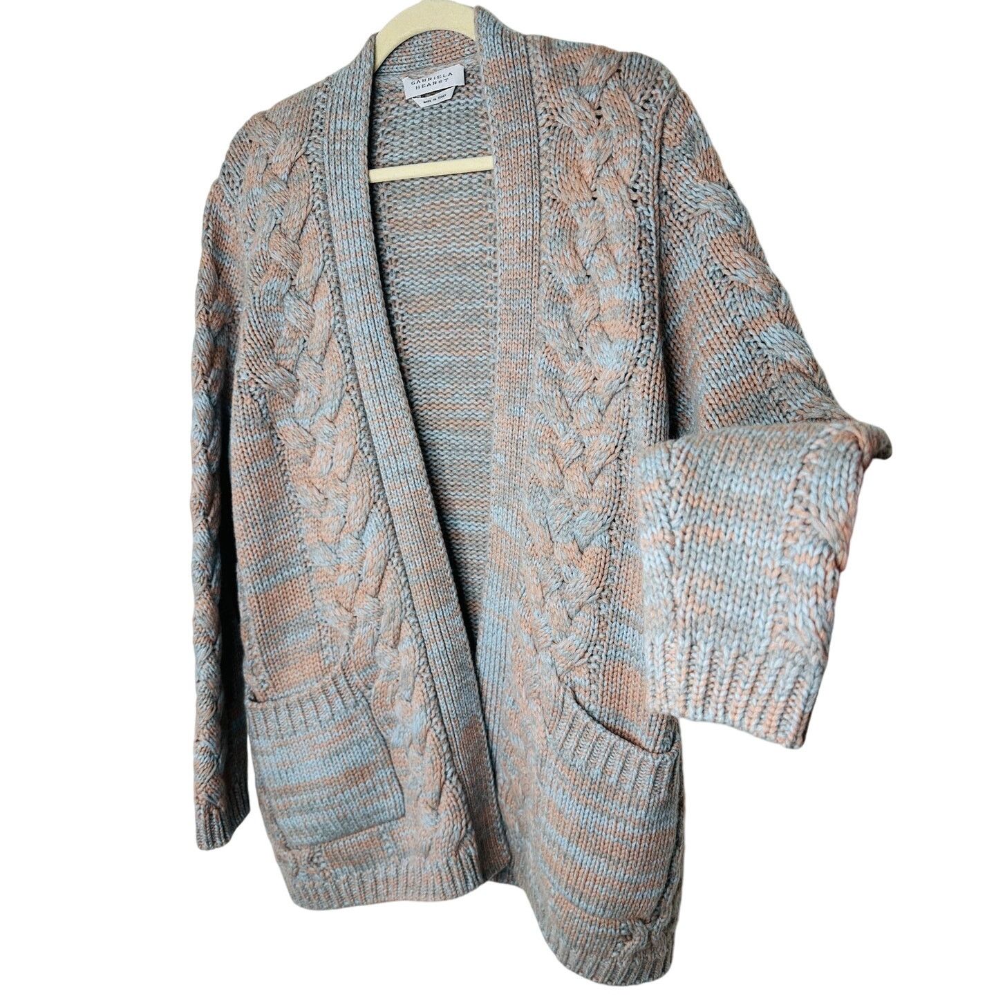 Gabriela Hearst Gabriela Hearst Aguirre Blue Peach Knit Cashmere Cardigan L Size L / US 10 / IT 46 - 1 Thumbnail