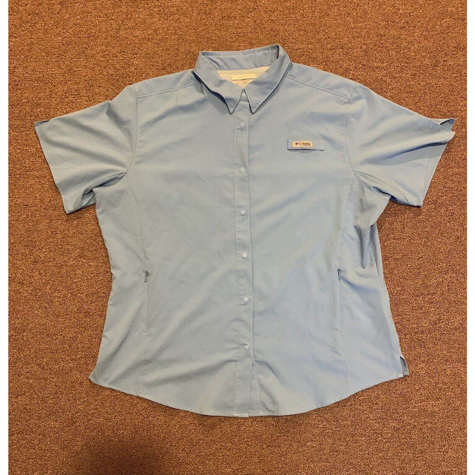 Columbia Columbia PFG Fishing Shirt Xtra Large Blue Vented Mens Size US XL / EU 56 / 4 - 1 Thumbnail