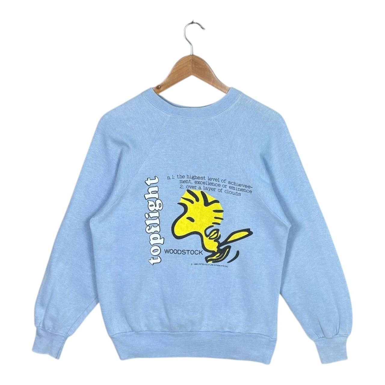 Peanuts Vtg 80s Peanuts Woodstock Sweatshirt L Baby Blue Raglan USA Size US M / EU 48-50 / 2 - 1 Thumbnail
