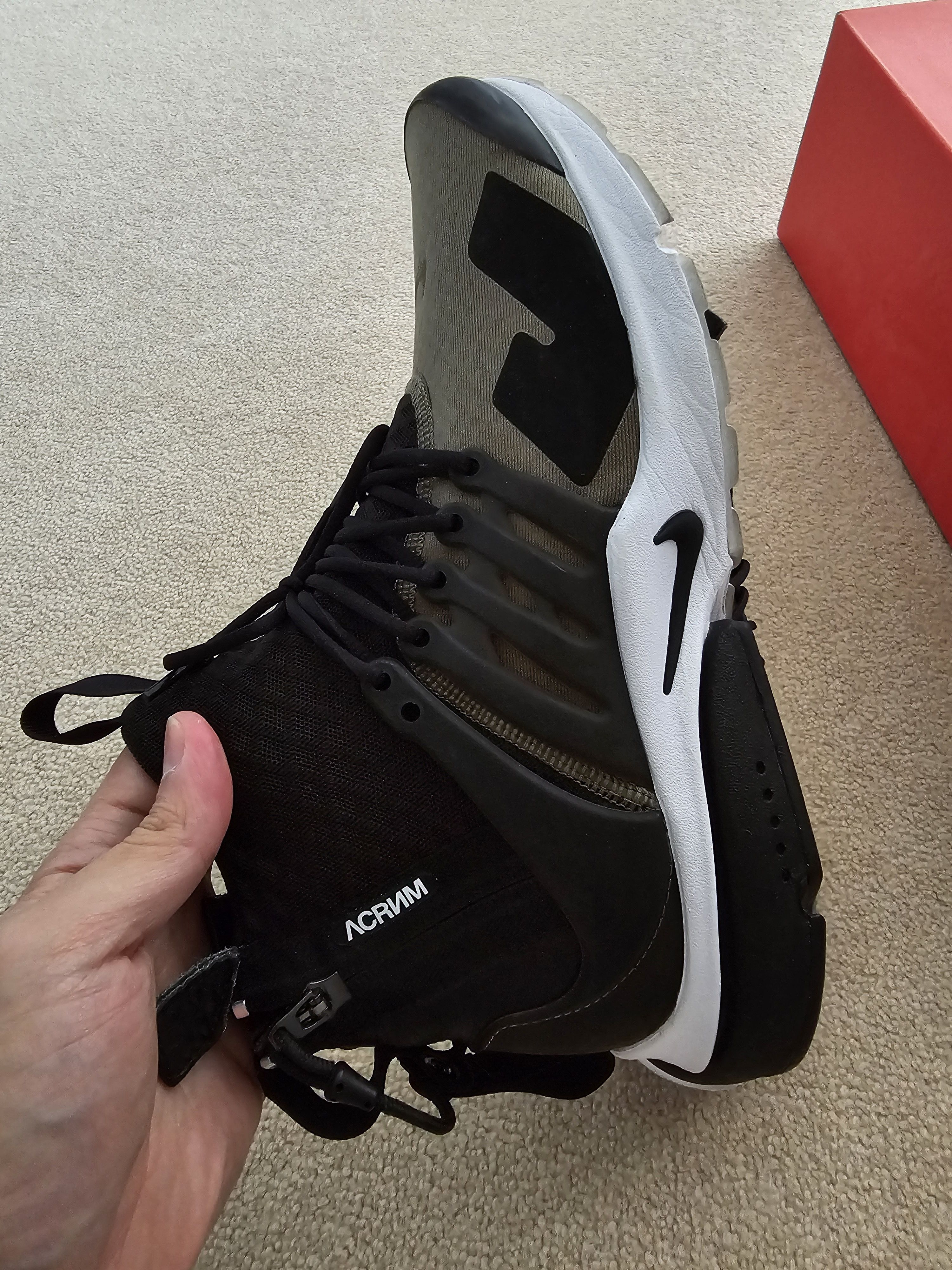 Acronym × Nike Acronym x Nike Air Presto Medium Olive/Dust-Black Size US 10.5 / EU 43-44 - 4 Thumbnail
