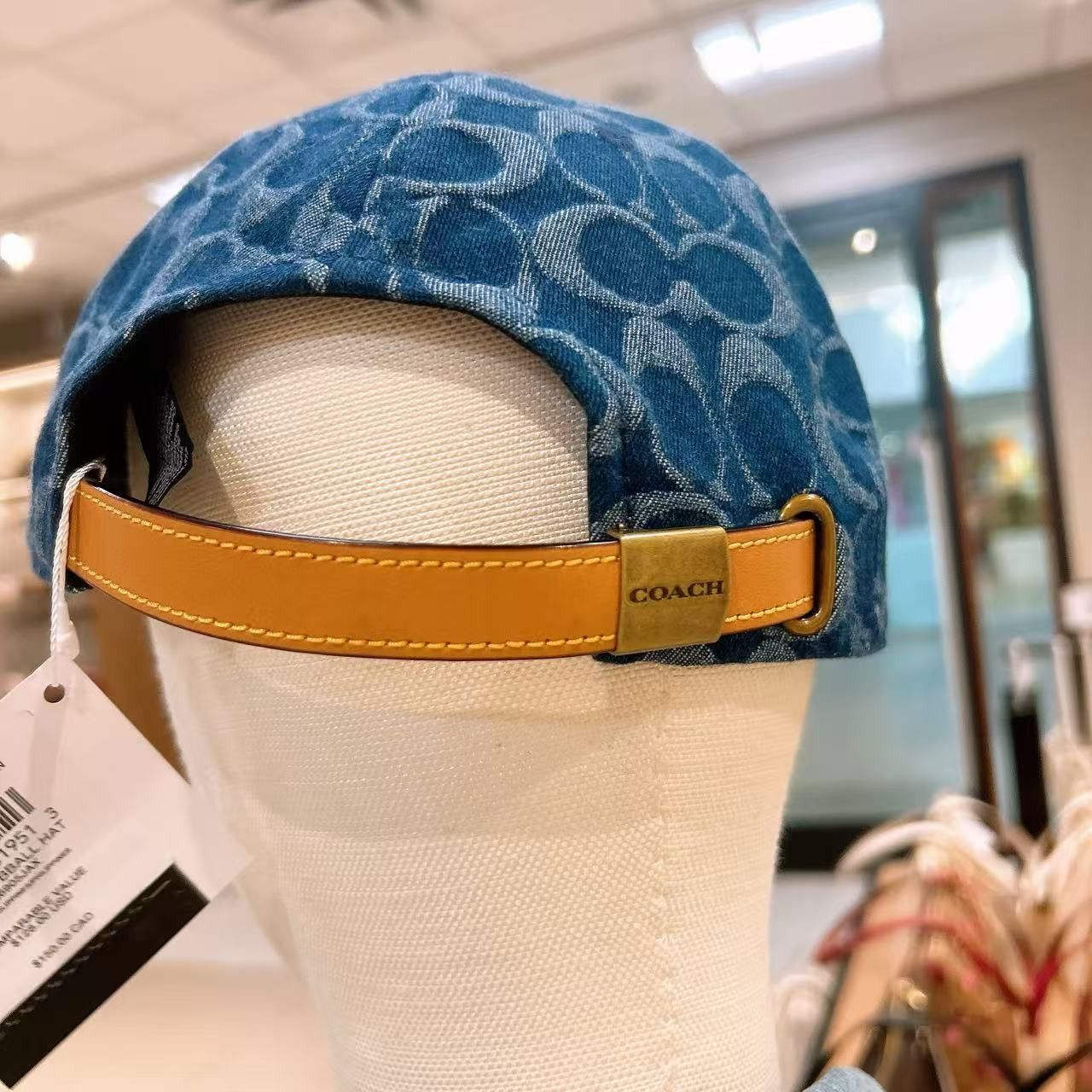 Coach Signature Denim Baseball Hat M/L CZ925 Size ONE SIZE - 4 Thumbnail