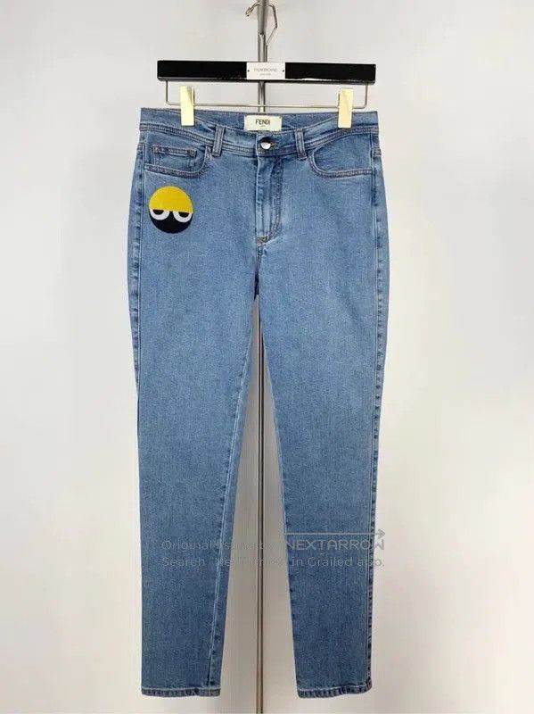 Fendi Fendi Blue Denim Casual Pants for Women . Size 41" - 1 Thumbnail