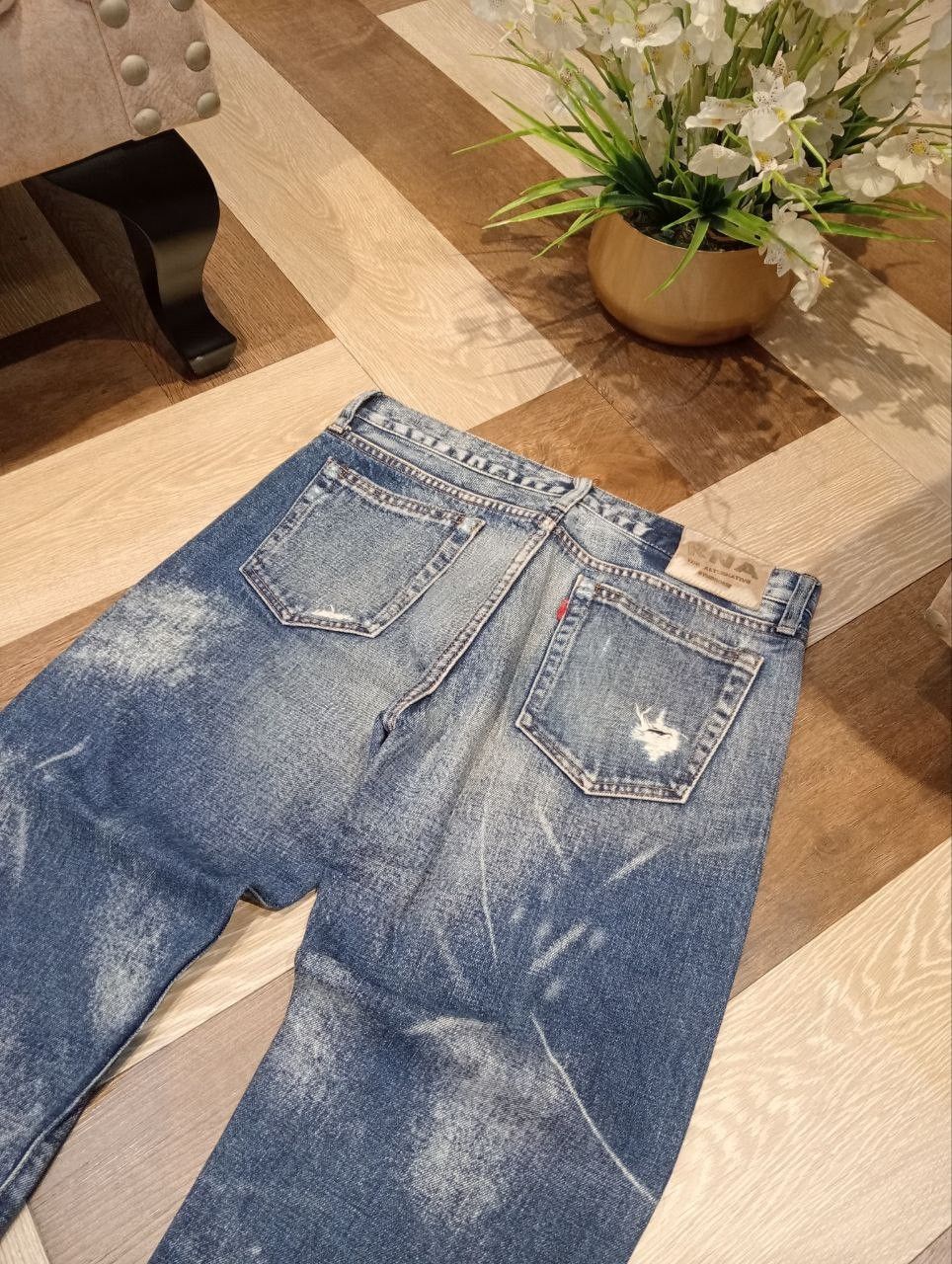 Japanese Brand RNA THE ALTERNATIVE SYNDROME BLUE DISTRESSED DENIM PANTS Size US 31 - 11 Thumbnail
