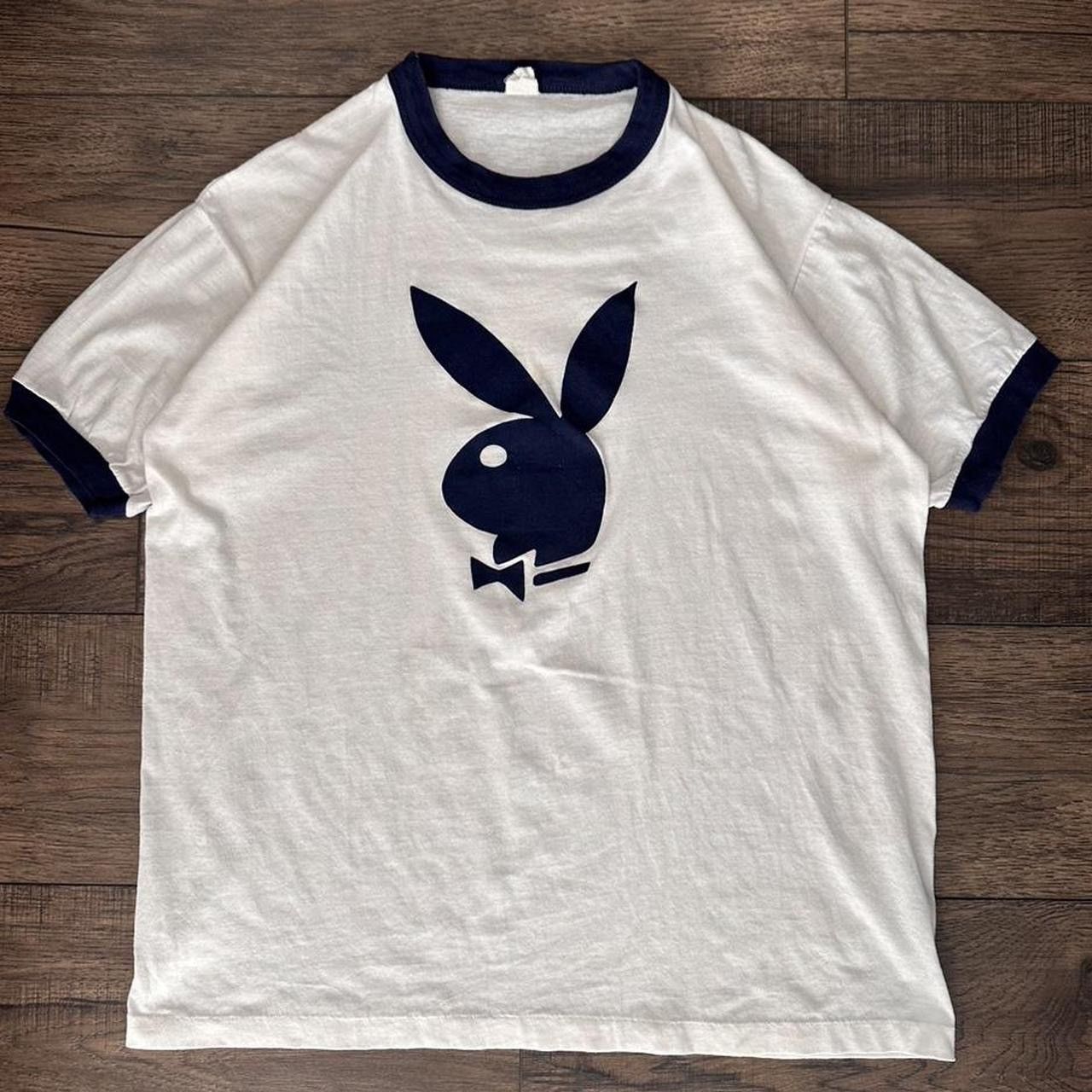Playboy Vintage 1970s original playboy bunny ringer tee shirt sz XL Size US XL / EU 56 / 4 - 1 Thumbnail