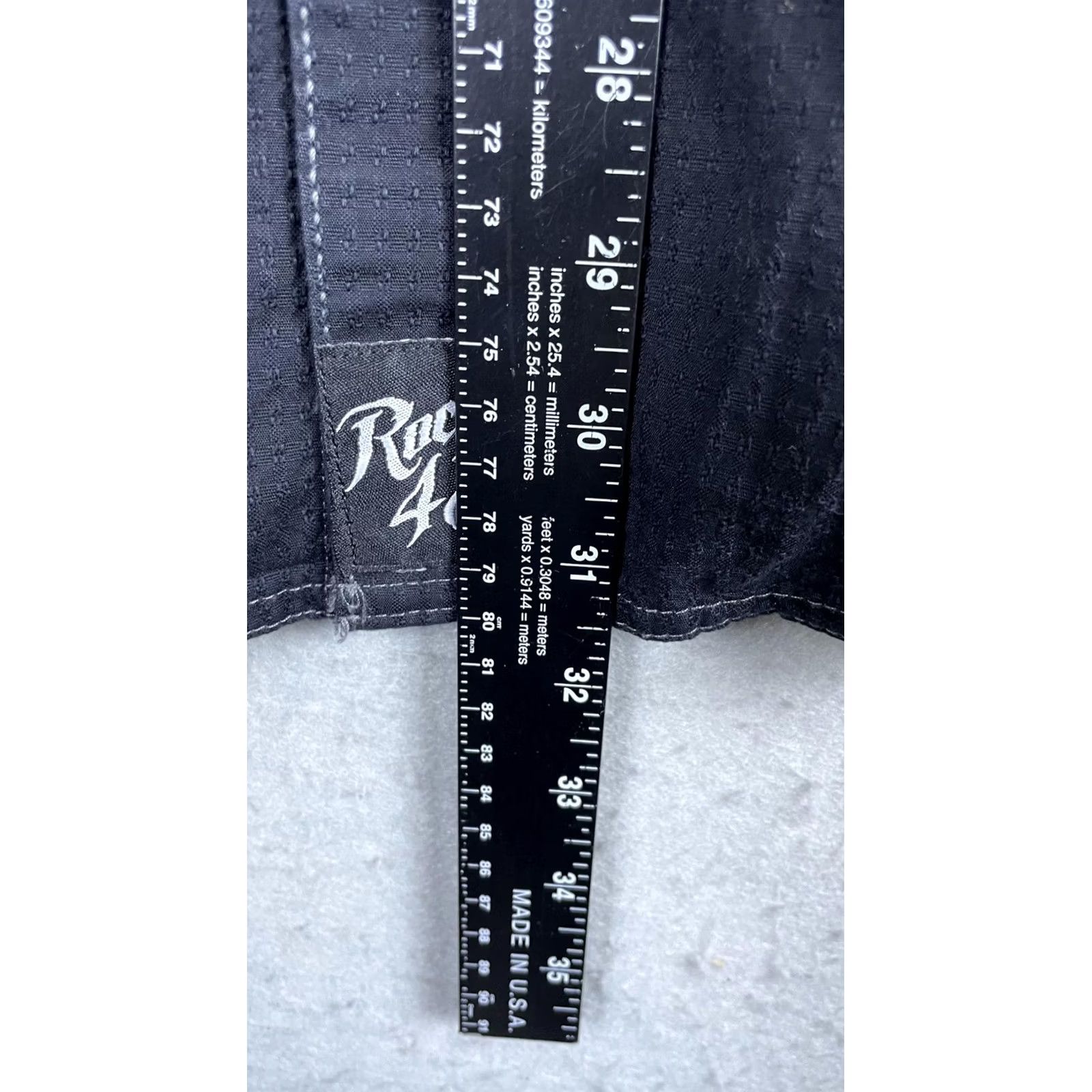 47 Rock 47 by Wrangler Shirt Mens XL Black Embroidered Long Sleeve Snap Western Size US XL / EU 56 / 4 - 5 Thumbnail