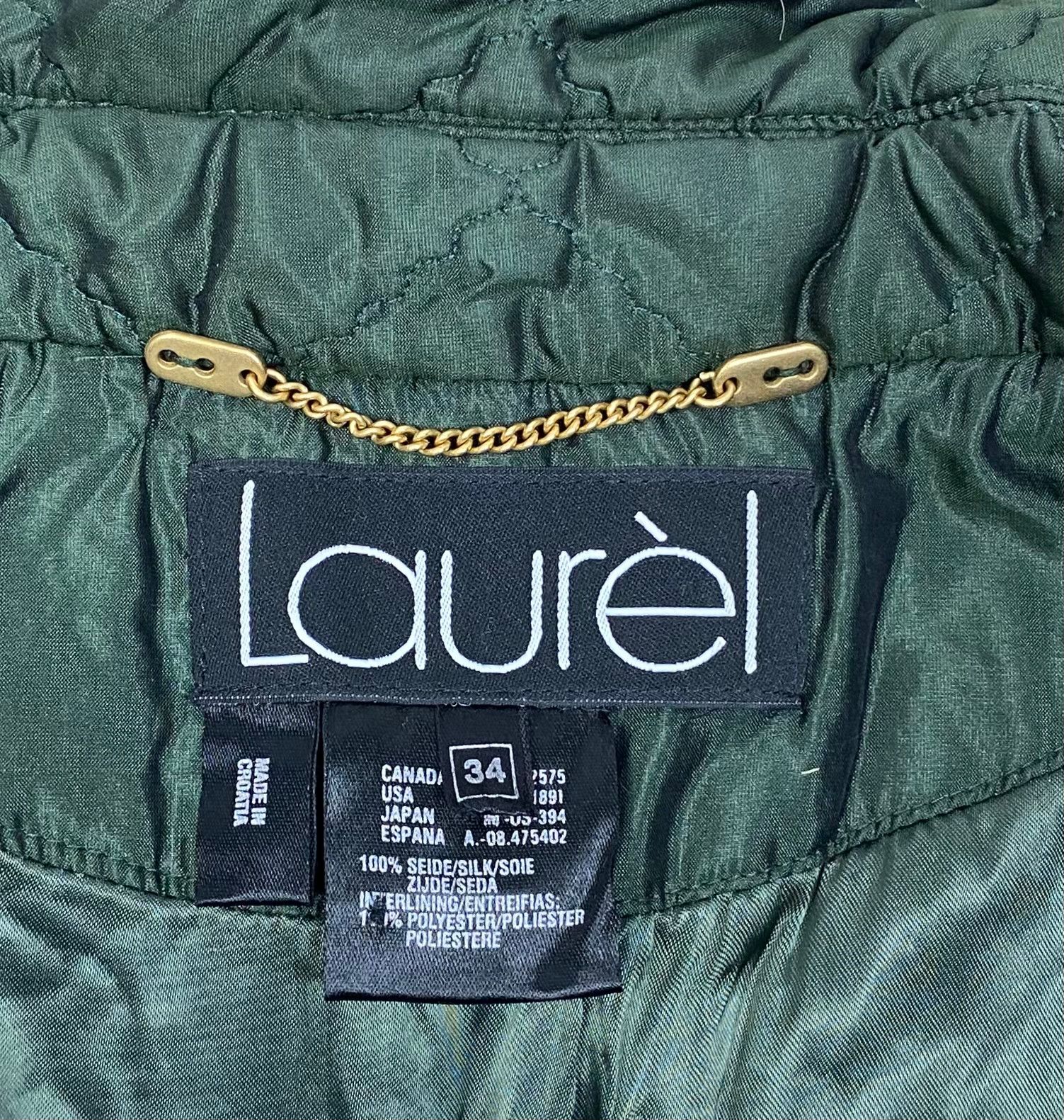Designer × Vintage Laurel Vintage Quilted Silk Jacket size 34 Size XS / US 0-2 / IT 36-38 - 10 Thumbnail