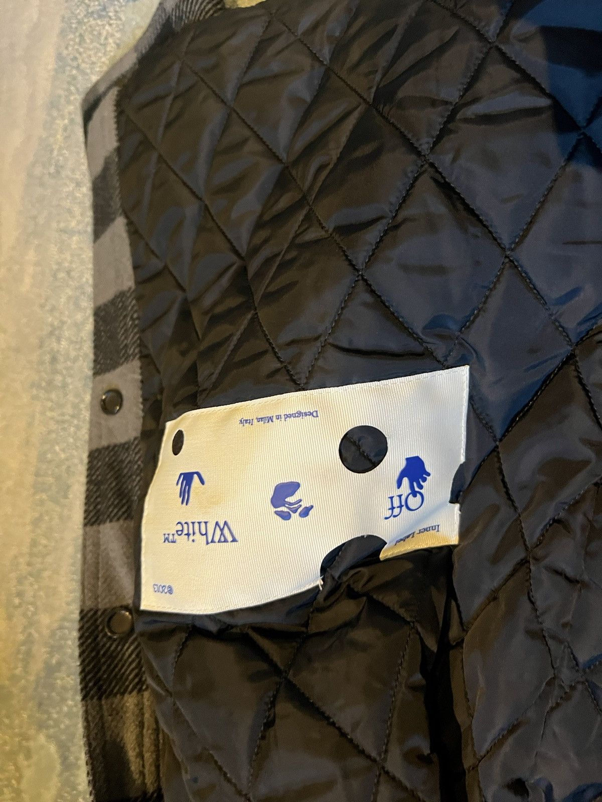 Off-White Off-White Grey/Black Checkered coat Size US L / EU 52-54 / 3 - 4 Thumbnail