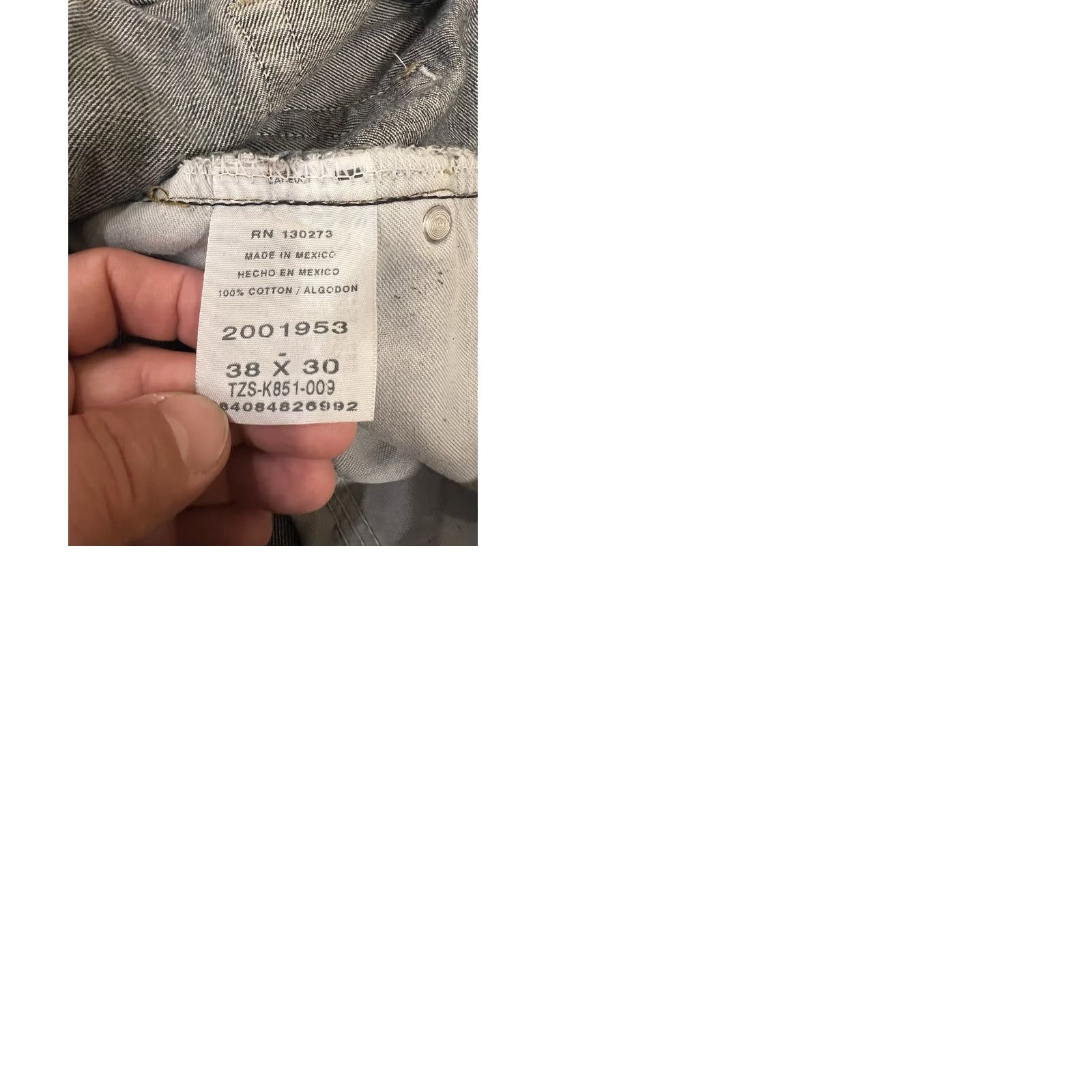 Lee Lee Jeans Regular 38X30 Denim Blue 100% Cotton Straight Leg Mens Size US 38 / EU 54 - 9 Thumbnail
