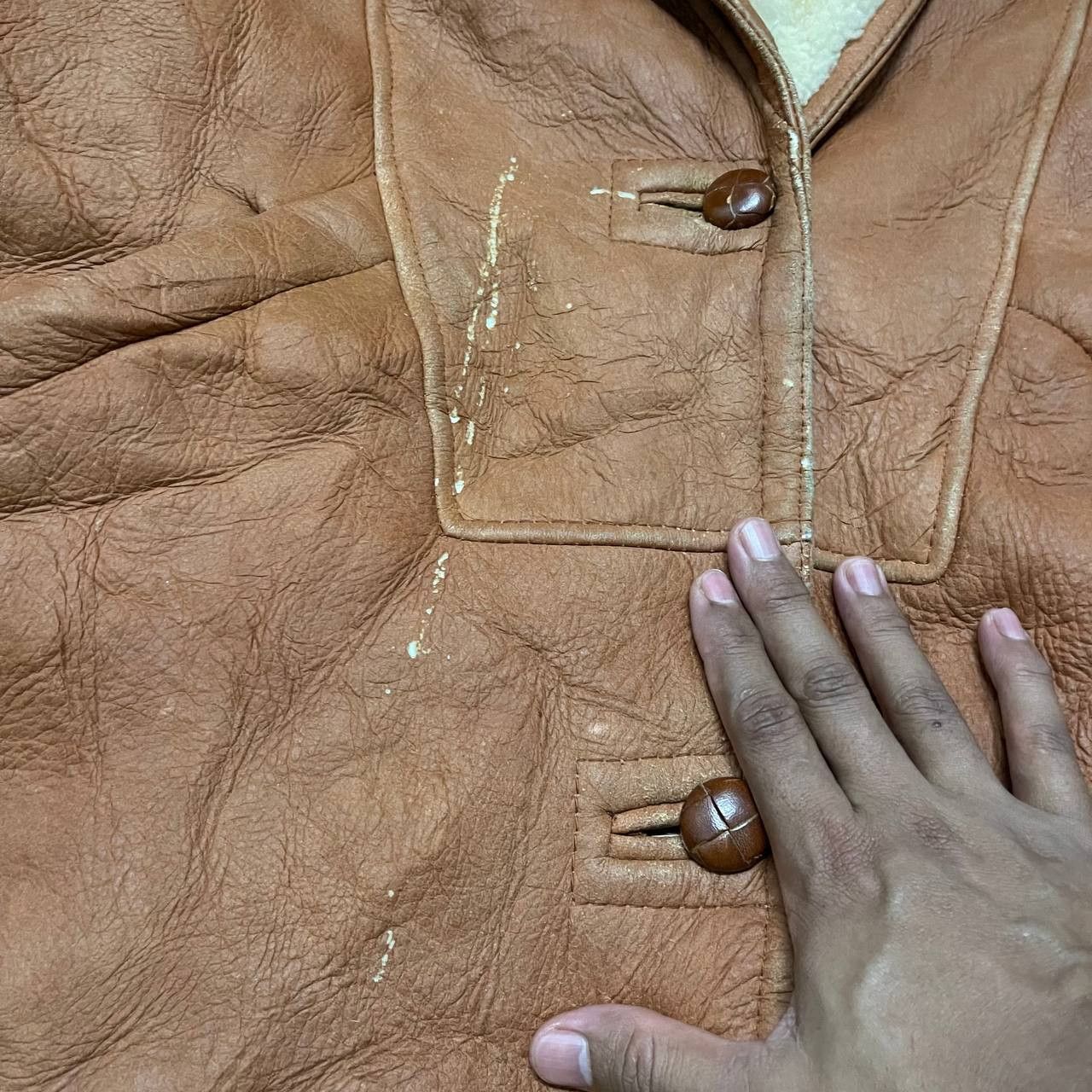 Leather Vintage Hugo Bugati Milano Shearling Leather Jacket Size US M / EU 48-50 / 2 - 8 Thumbnail