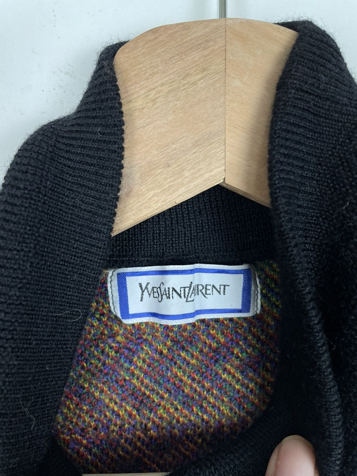 Saint Laurent Paris × Vintage × Yves Saint Laurent Vintage YSL Wool Knit Sweater Dress — 80s Japan Exclusive Size M / US 6-8 / IT 42-44 - 3 Thumbnail