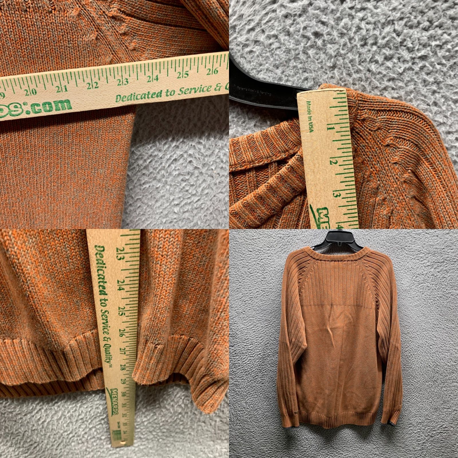 Vintage Columbia Sweater Mens Pullover Knit V-Neck Cotton Army Brown XL? Wait. Size US L / EU 52-54 / 3 - 9 Thumbnail