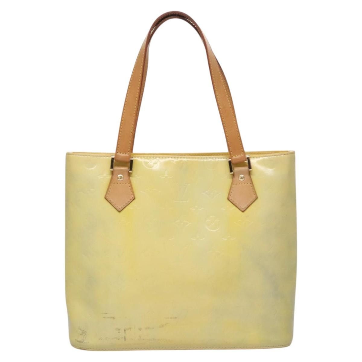 Louis Vuitton LOUIS VUITTON Monogram Vernis Houston Hand Bag Baby Blue Size ONE SIZE - 2 Thumbnail
