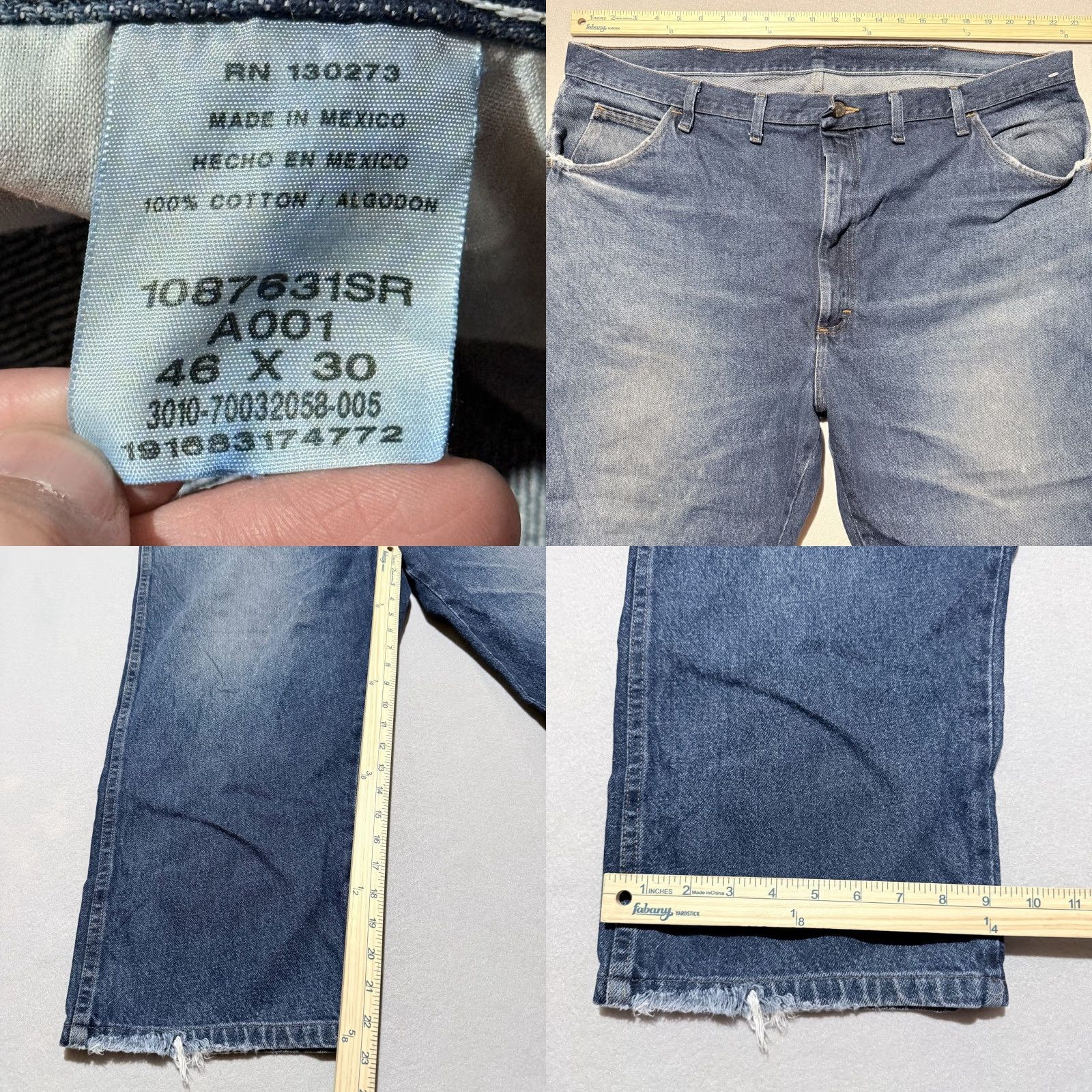 Denime Rustler Classic Regular-Fit Jeans Men's Soft Rinse Denim Straight Leg - 46x30 Size US 30 / EU 46 - 9 Thumbnail