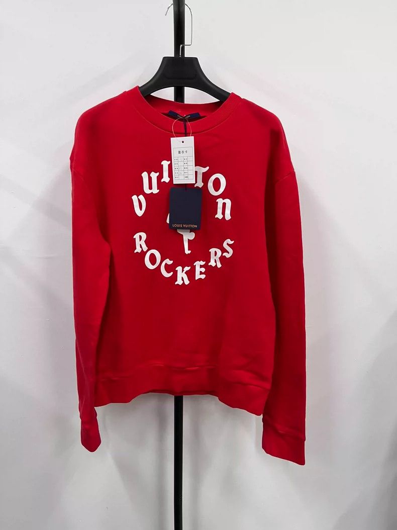 Louis Vuitton Louis Vuitton Red Long Sleeve Sweatshirt Size US S / EU 44-46 / 1 - 1 Thumbnail