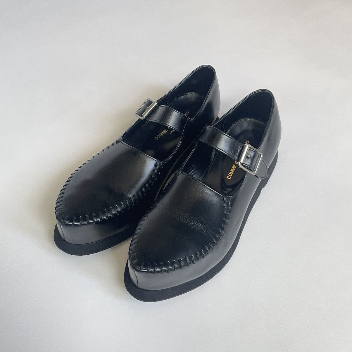 Comme des Garcons ‘Mary Jane’ Buckle Black Creepers Size US 8 / IT 38 - 5 Thumbnail