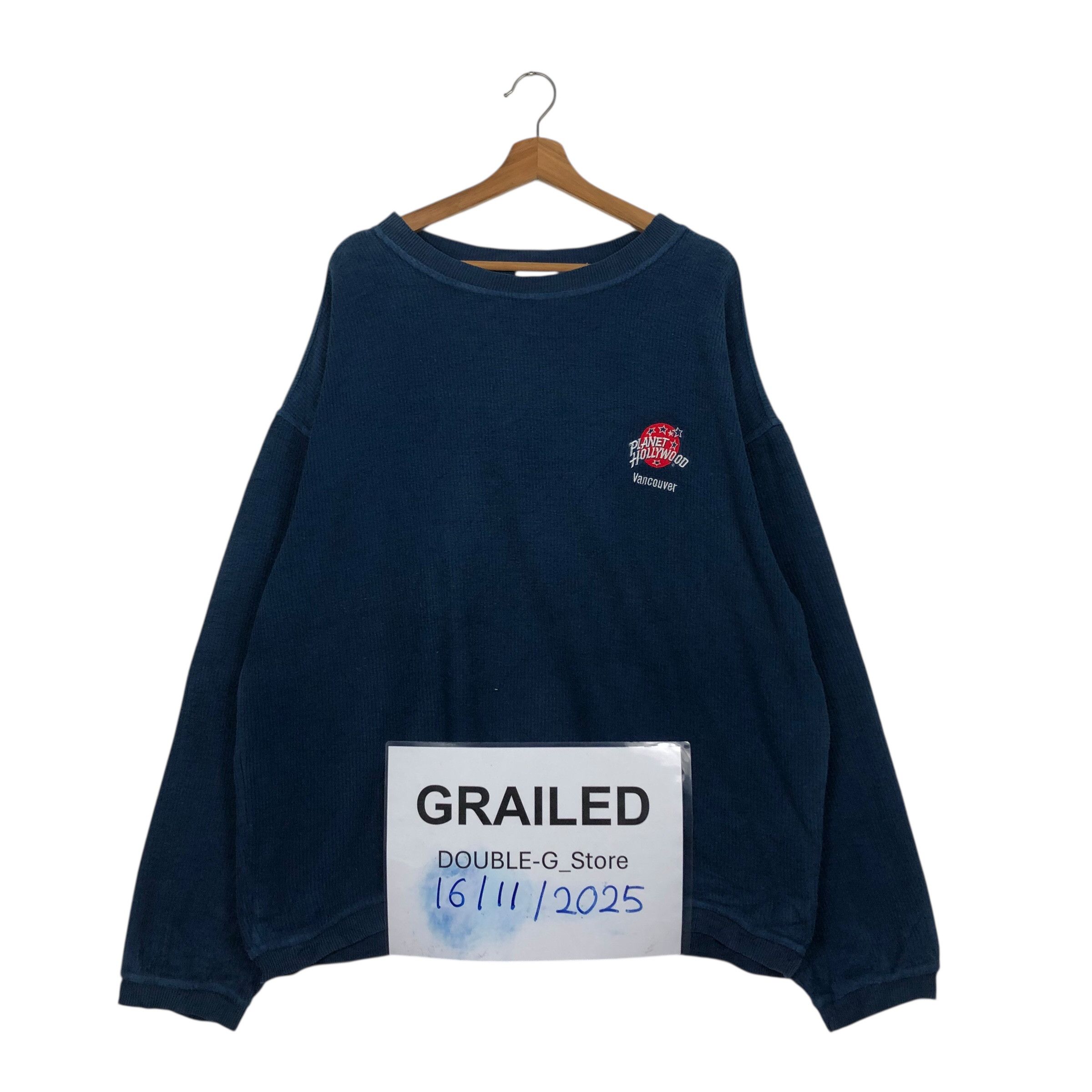 Japanese Brand 📌Vintage Sweatshirt Crewneck Planet Hollywood Big Logo Size US M / EU 48-50 / 2 - 1 Thumbnail