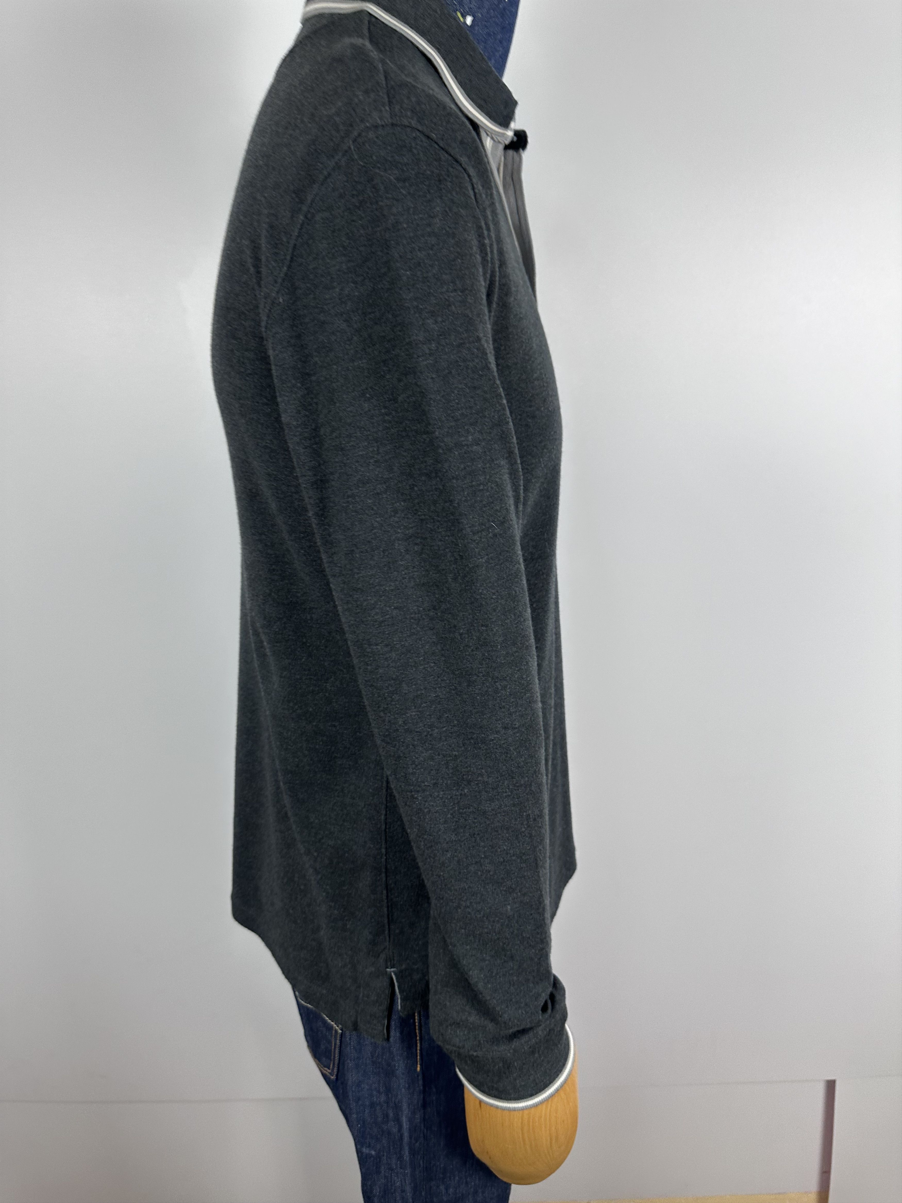 Giorgio Armani Armani Jeans Long Sleeve Polo Mens Shirt Gray Cotton Size XL Size US XL / EU 56 / 4 - 8 Thumbnail