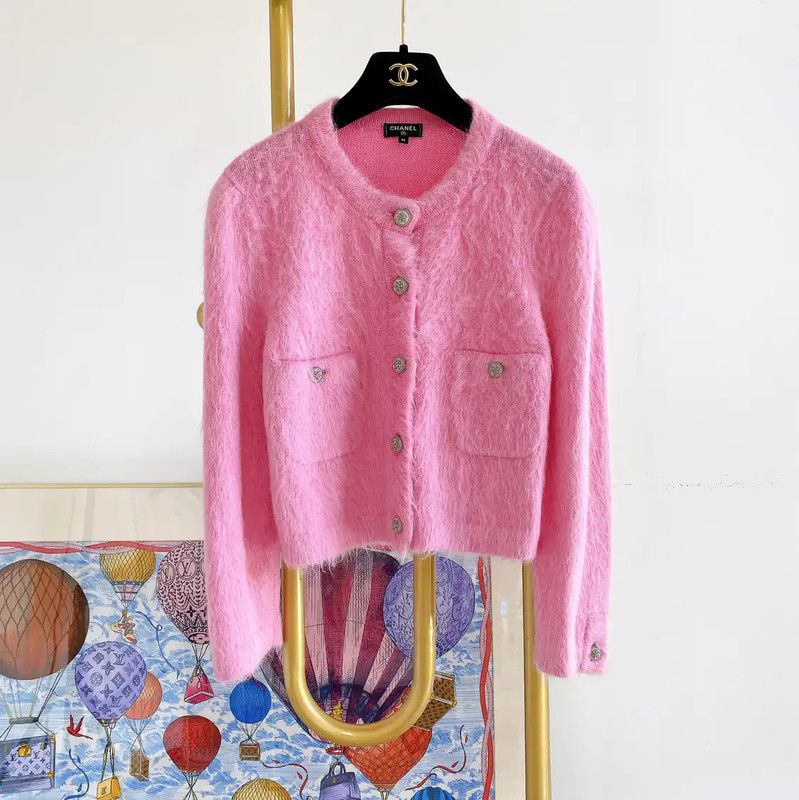 Chanel Chanel Pink Cashmere Long Sleeve Sweater For Women 0089 Size S / US 4 / IT 40 - 1 Thumbnail