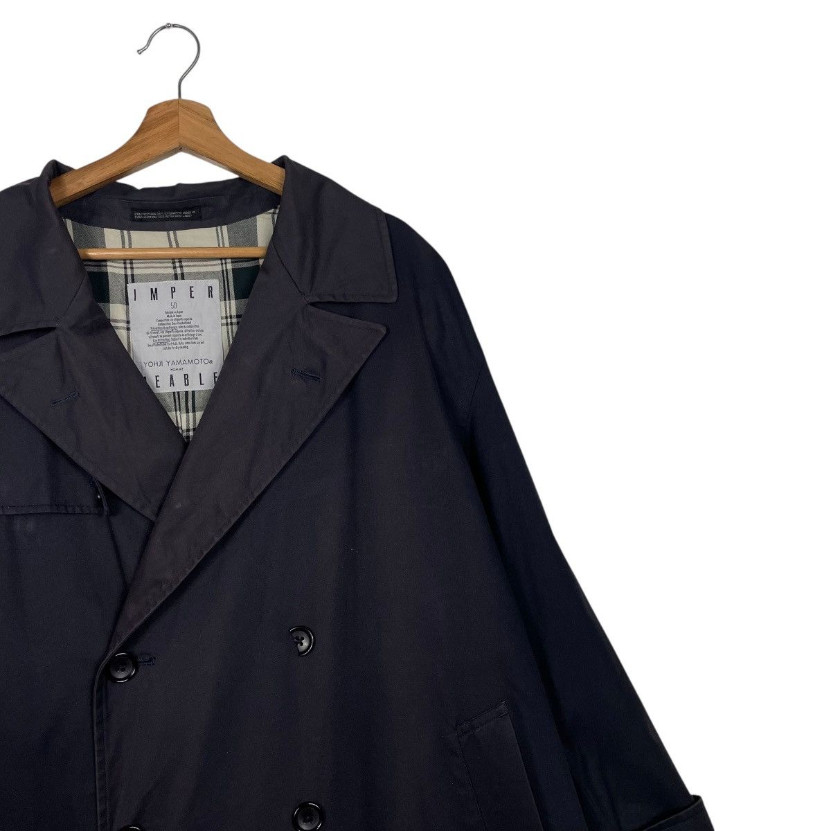Yohji Yamamoto Yohji Yamamoto Homme Imper Meable Double Breasted Coat Size US M / EU 48-50 / 2 - 6 Thumbnail