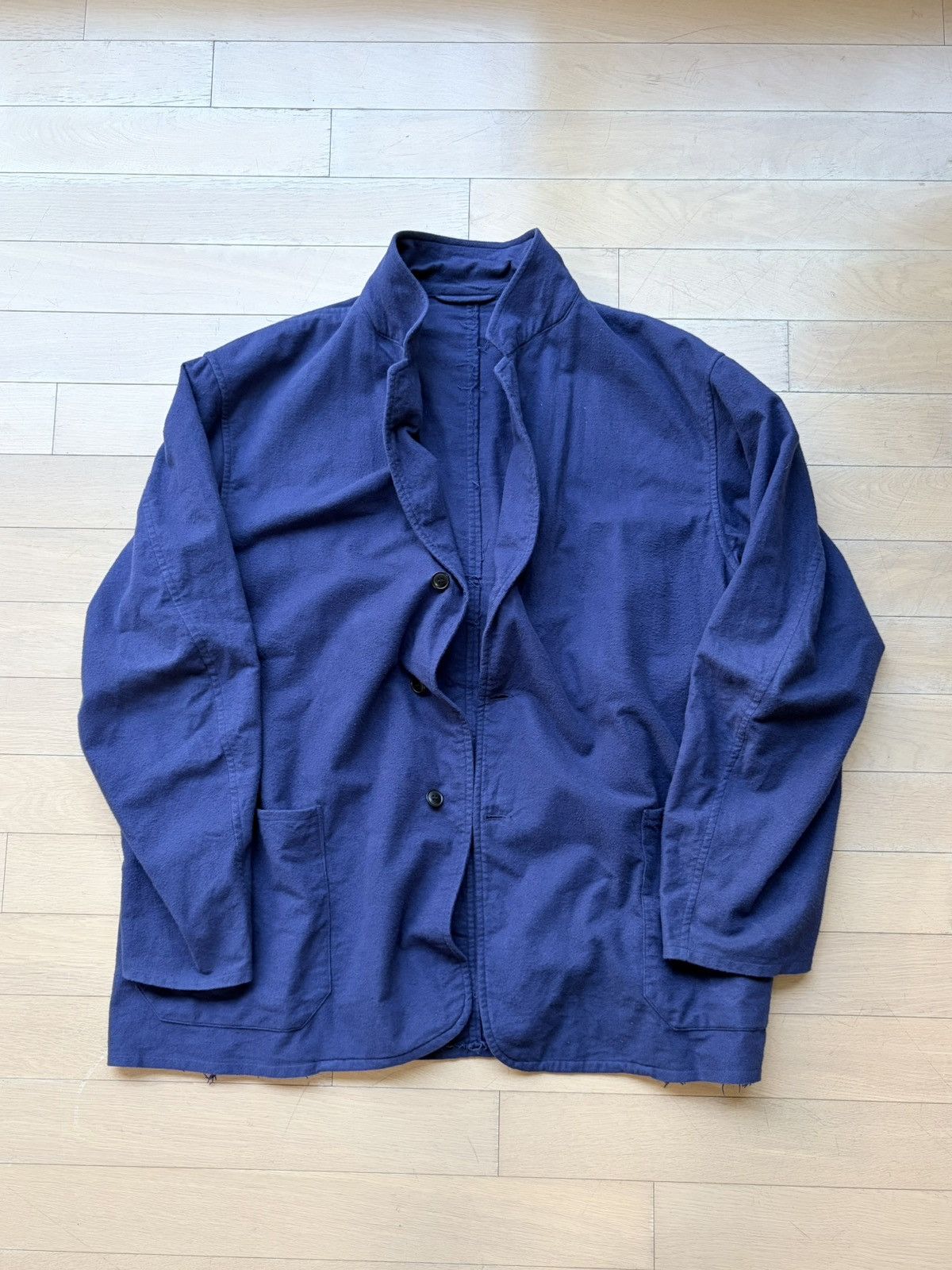 Comoli [2] Comoli 25aw cotton flannel jacket royal blue Size US L / EU 52-54 / 3 - 3 Thumbnail