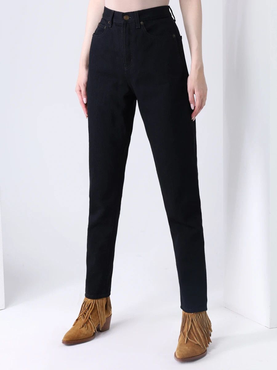 Saint Laurent Paris D19 Worn Black Slim Jeans Size 31" - 2 Thumbnail