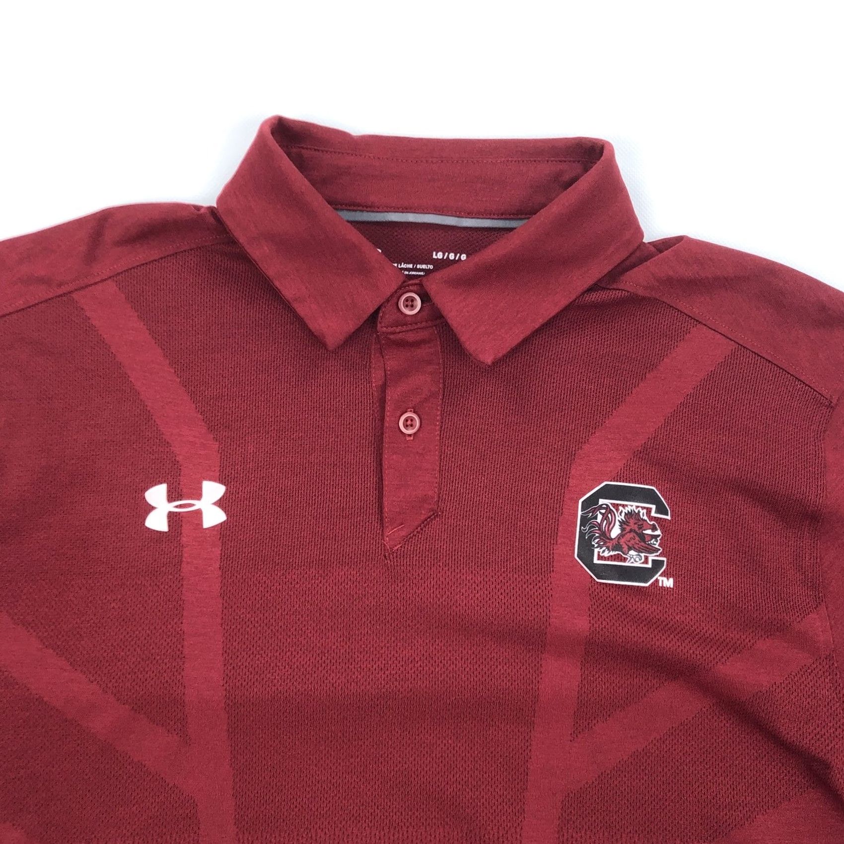 Under Armour Under Armour HeatGear Polo Shirt Red South Carolina Gamecocks Mens L Loose Fit Shirt Polo Size US L / EU 52-54 / 3 - 2 Thumbnail