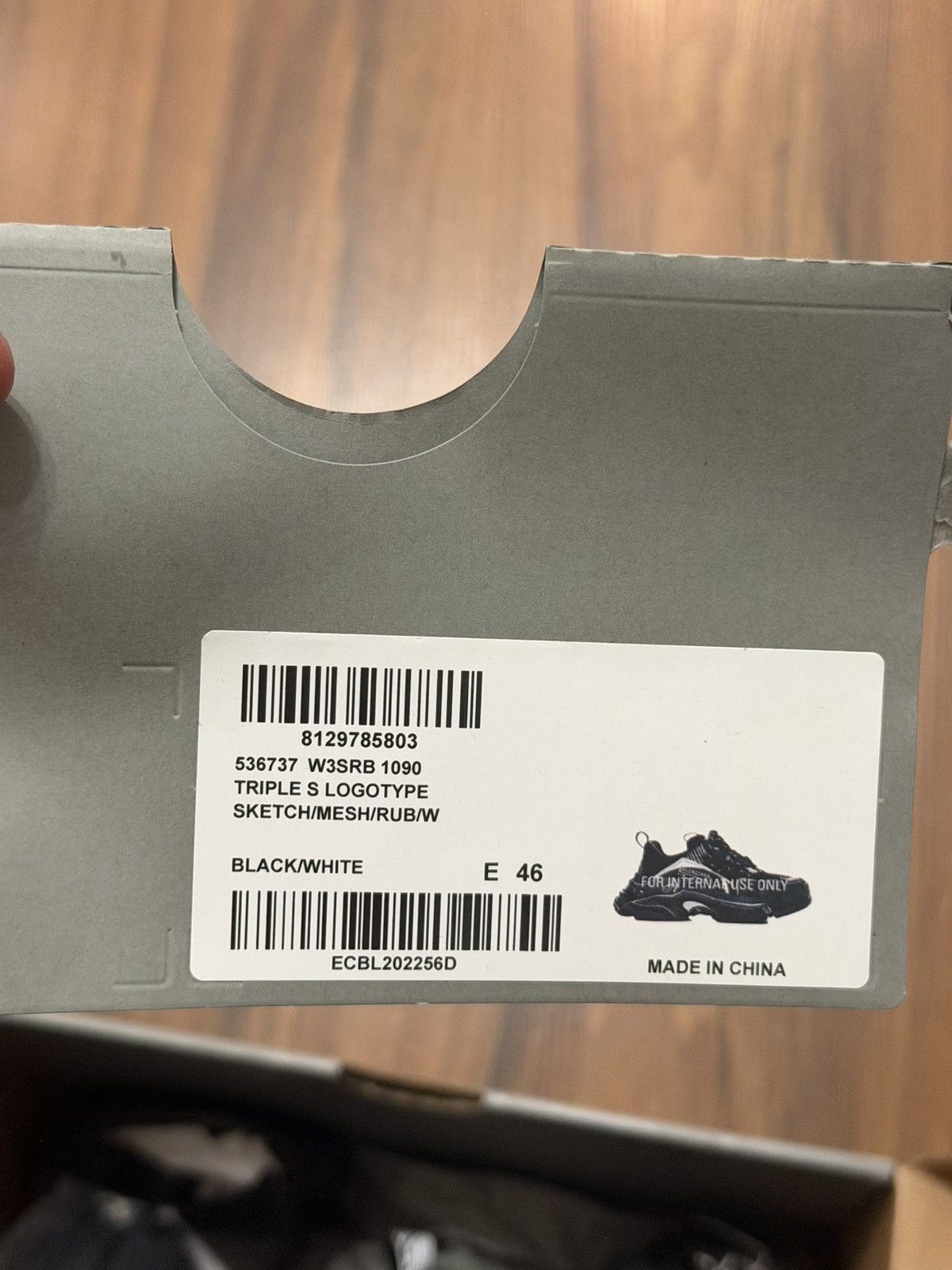 Balenciaga Balenciaga Triples Logotype Black White Size US 13 / EU 46 - 14 Thumbnail