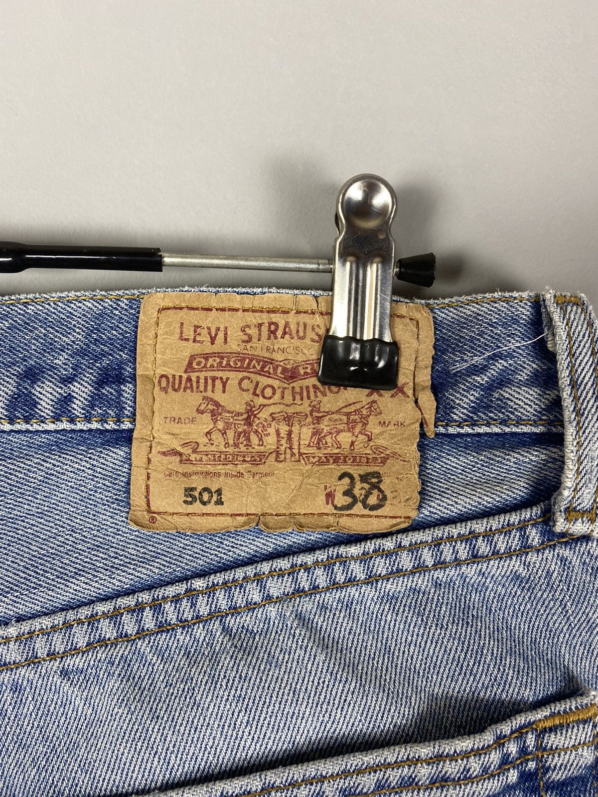 Levi's × Vintage Vintage 90s LEVIS 501 denim jeans Size US 38 / EU 54 - 3 Thumbnail