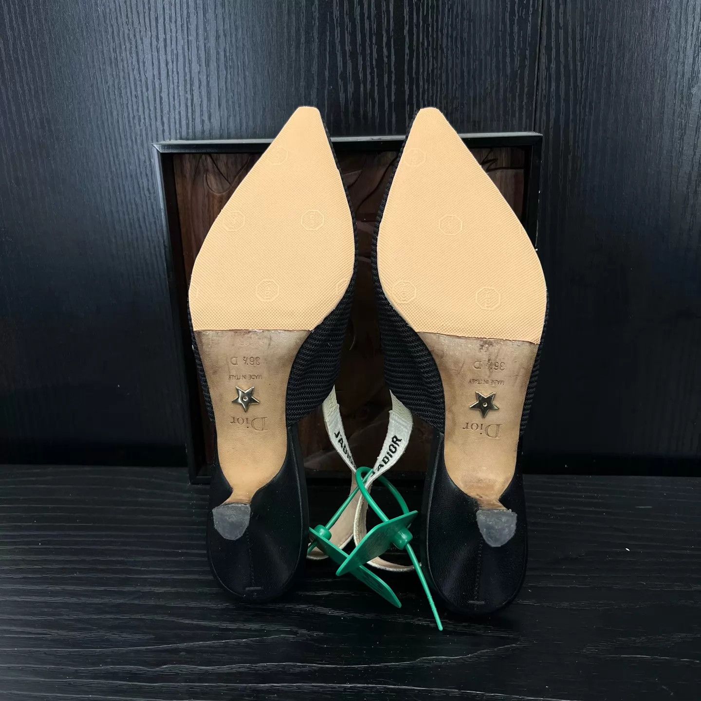 Dior DIOR J'Adior Women's Embroidered Black Heels Size 36.5 Size US 6 / IT 36 - 8 Thumbnail